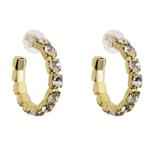 Daphne Diamond Crystal Hoops