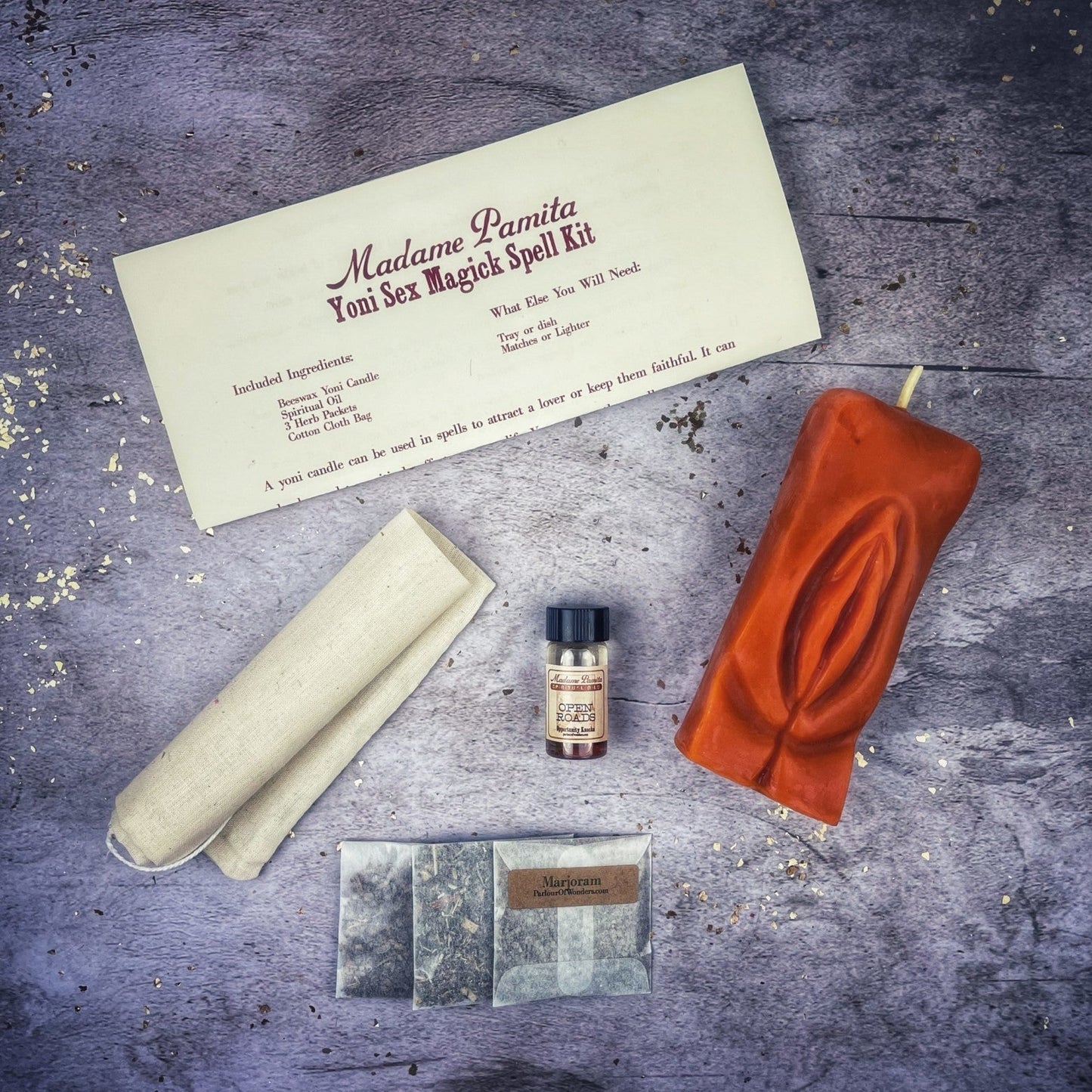 Yoni Sex Magick Candle Spell Kit - Passion, Attraction & Sexual Power