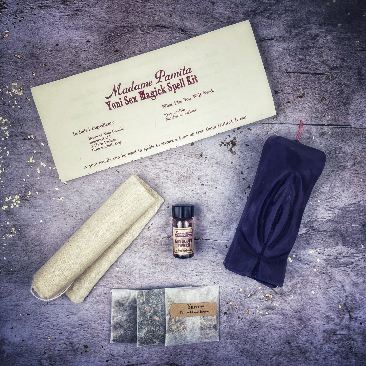Yoni Sex Magick Candle Spell Kit - Passion, Attraction & Sexual Power