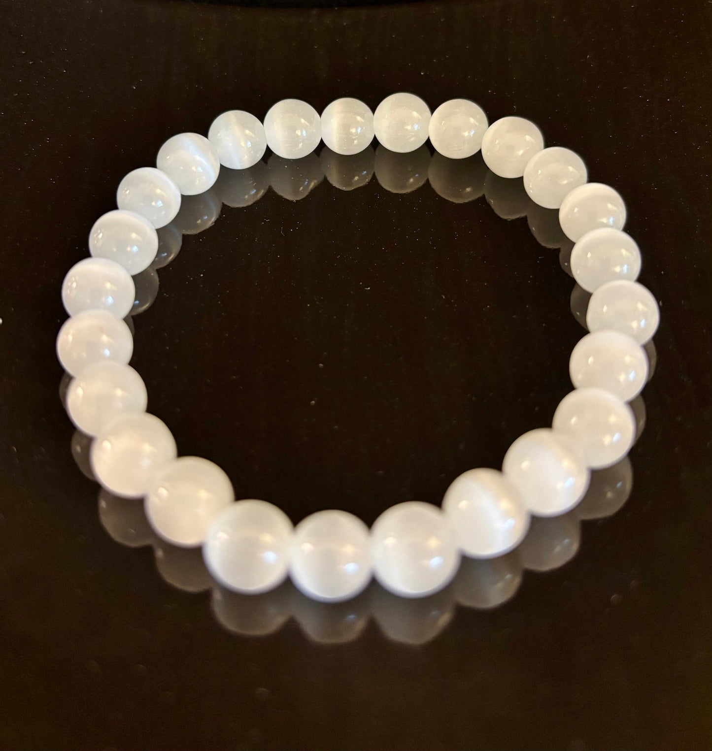 Reiki-Infused Selenite Healing Bracelet -Cleanse your energy and restore inner peace