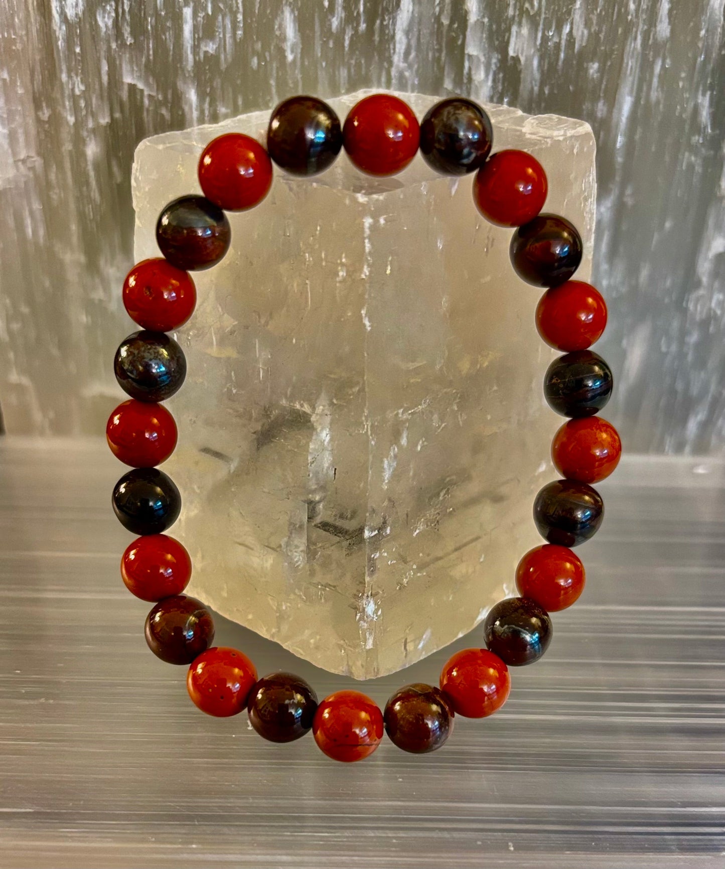 Powerful Protection Bracelet – Red Tiger Eye & Natural Stone Healing Bracelet