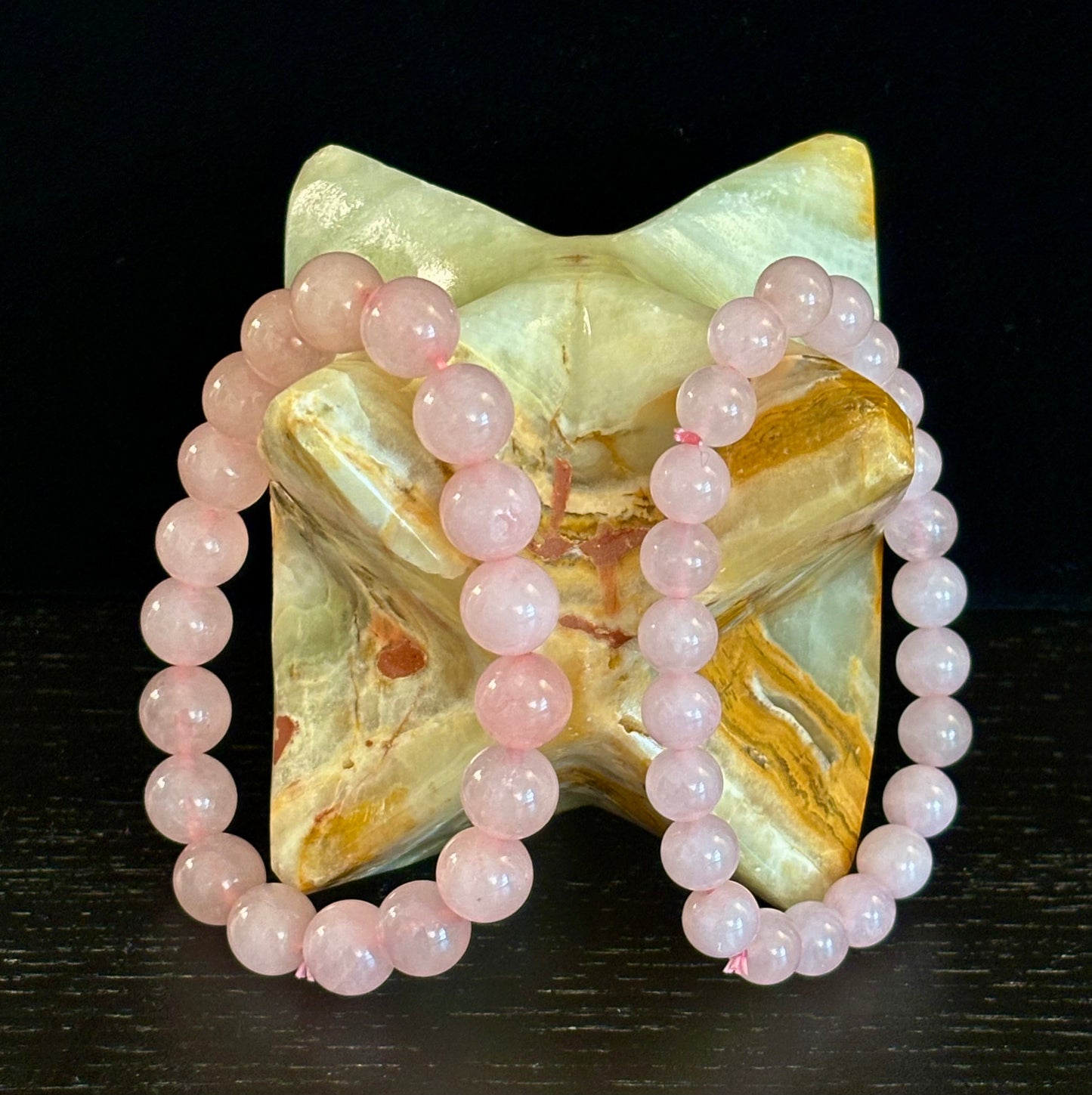 Rose Quartz Healing Bracelet – Love • Compassion • Emotional Balance (8mm, 10mm, 12mm Beads)