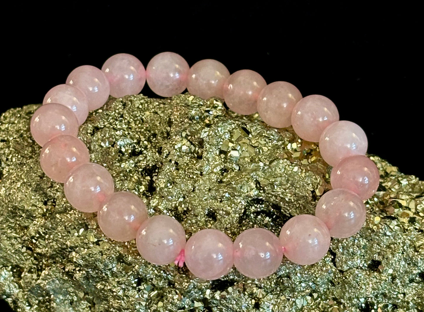 Rose Quartz Healing Bracelet – Love • Compassion • Emotional Balance (8mm, 10mm, 12mm Beads)