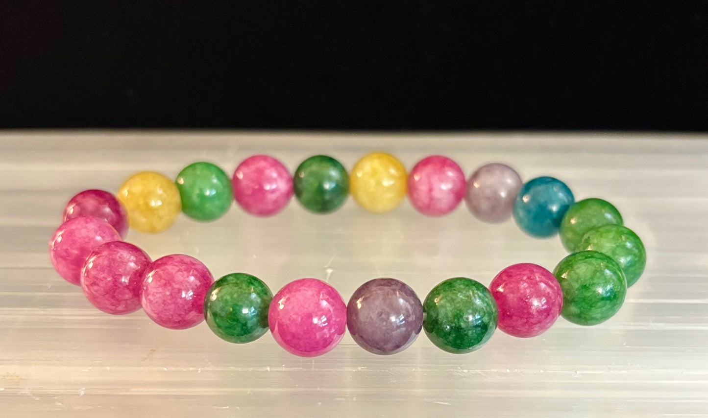 Natural Multicolor Tourmaline Bracelet – 8mm or 10mm Beads for Energy, Protection & Joy