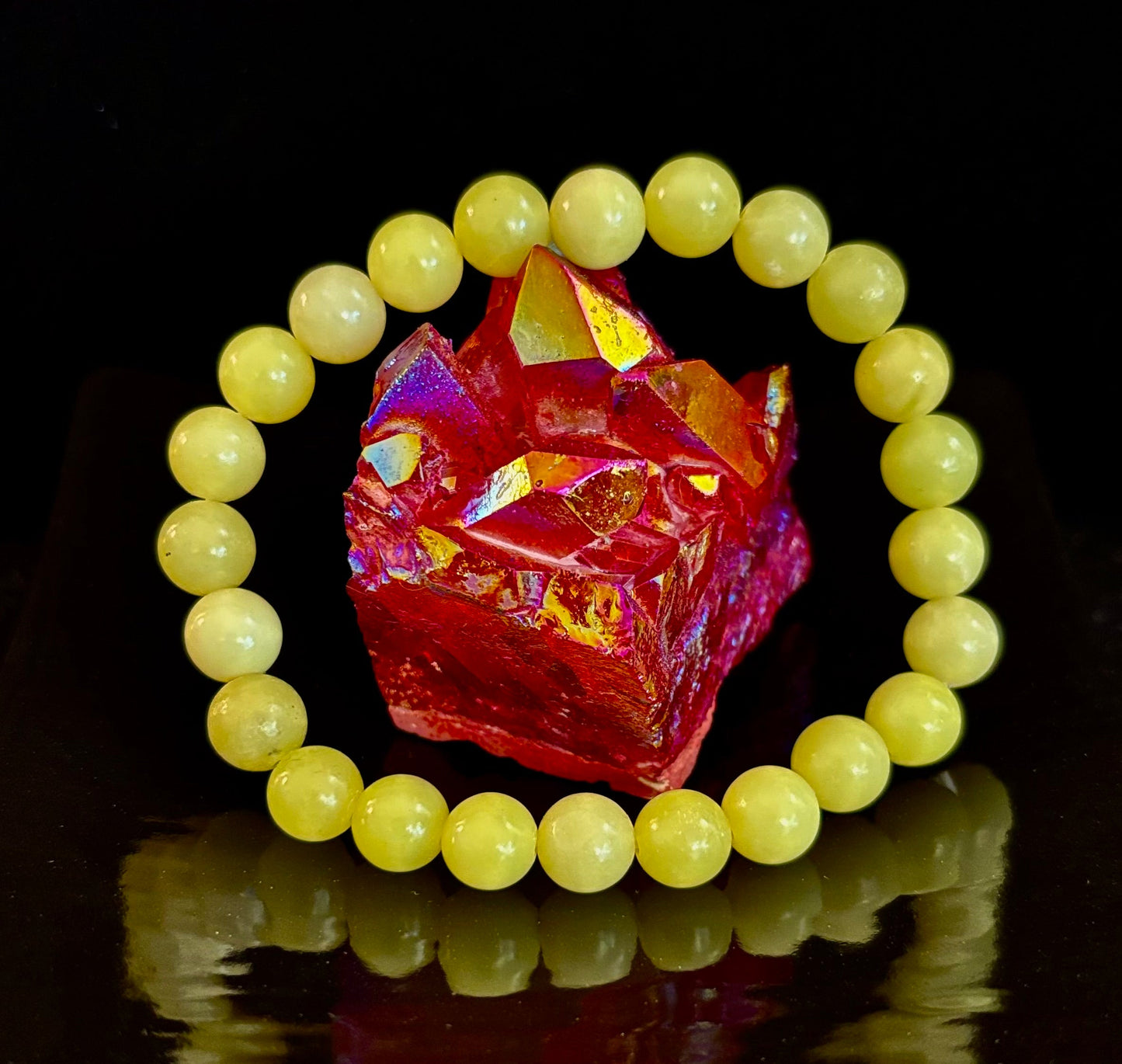 Lemon Jade Beaded Bracelet – Uplifting Energy & Vibrant Style (8mm and 10mm size beads)