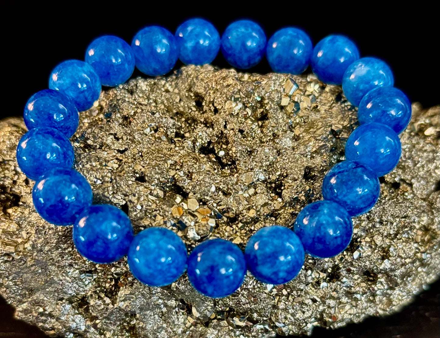 Blue Apatite Beads Bracelet - Enhance Creativity
