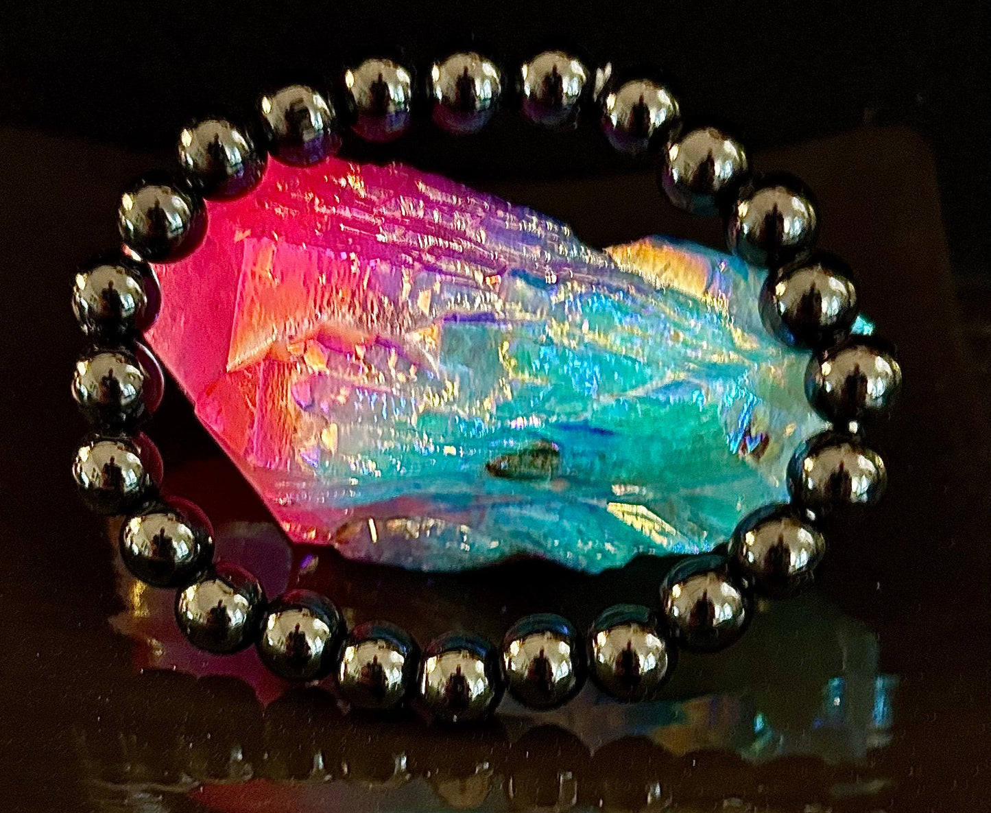 Black Obsidian Beaded Bracelet – Grounding, Protection & Inner Peace