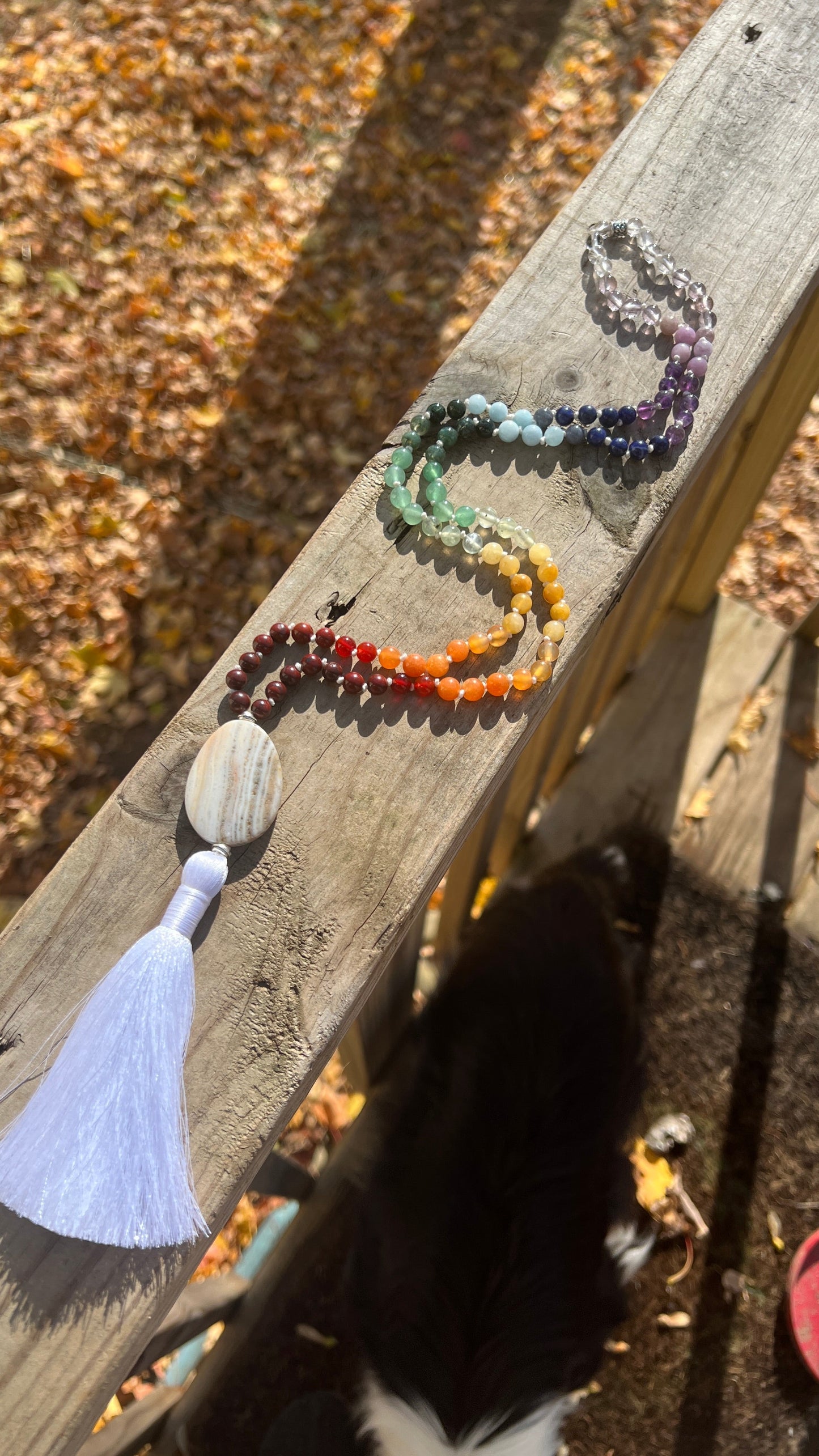 Rainbow Meditation Mala – 108 Beads for Chakra Alignment & Energy Flow