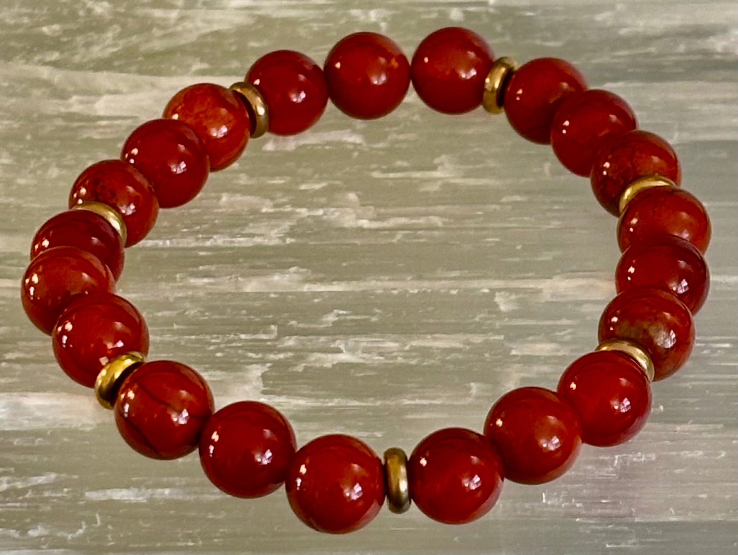 Carnelian & Red Jasper Empowerment Bracelet – Self-Confidence & Success