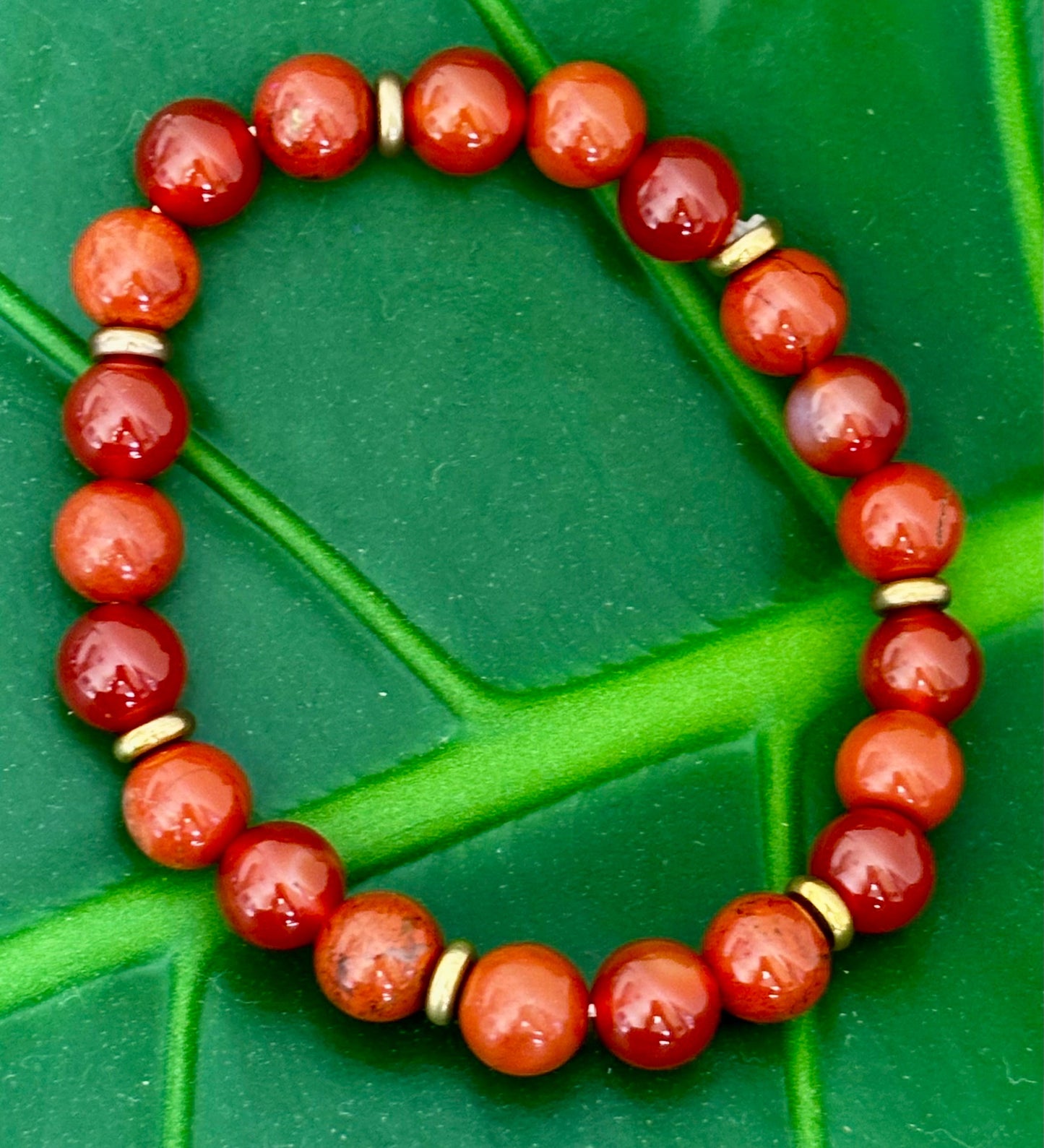 Carnelian & Red Jasper Empowerment Bracelet – Self-Confidence & Success
