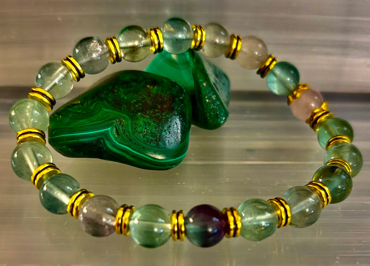 Find Your Calm with Our Inner Peace Rainbow Fluorite & Rose Quartz Bracelet