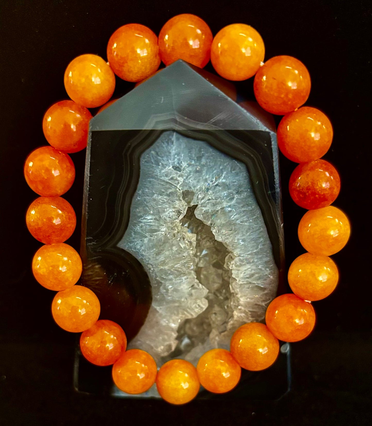 Orange Sunstone Crystal Bracelet – Joy, Confidence & Solar Chakra Healing