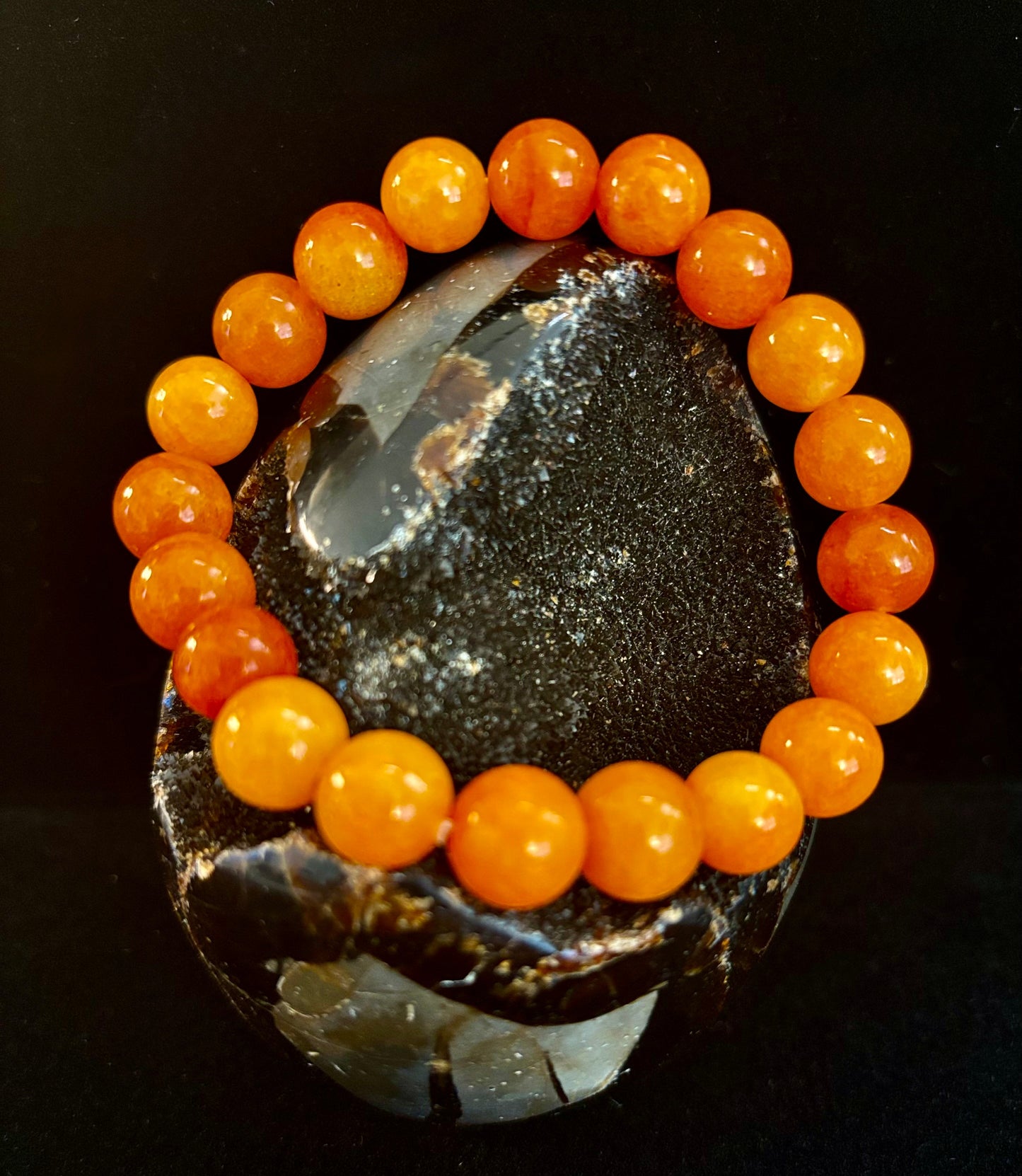 Orange Sunstone Crystal Bracelet – Joy, Confidence & Solar Chakra Healing