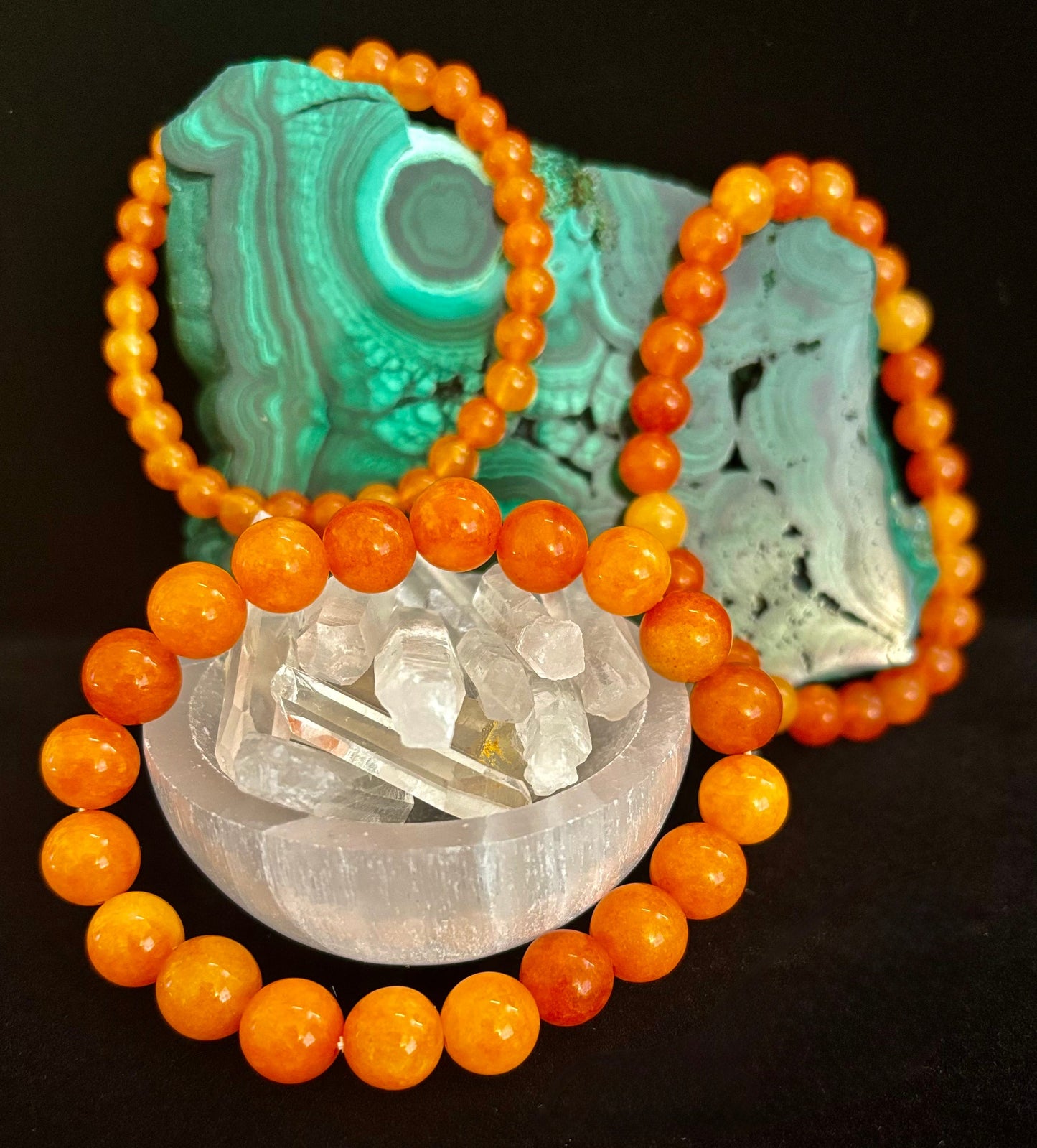 Orange Sunstone Crystal Bracelet – Joy, Confidence & Solar Chakra Healing