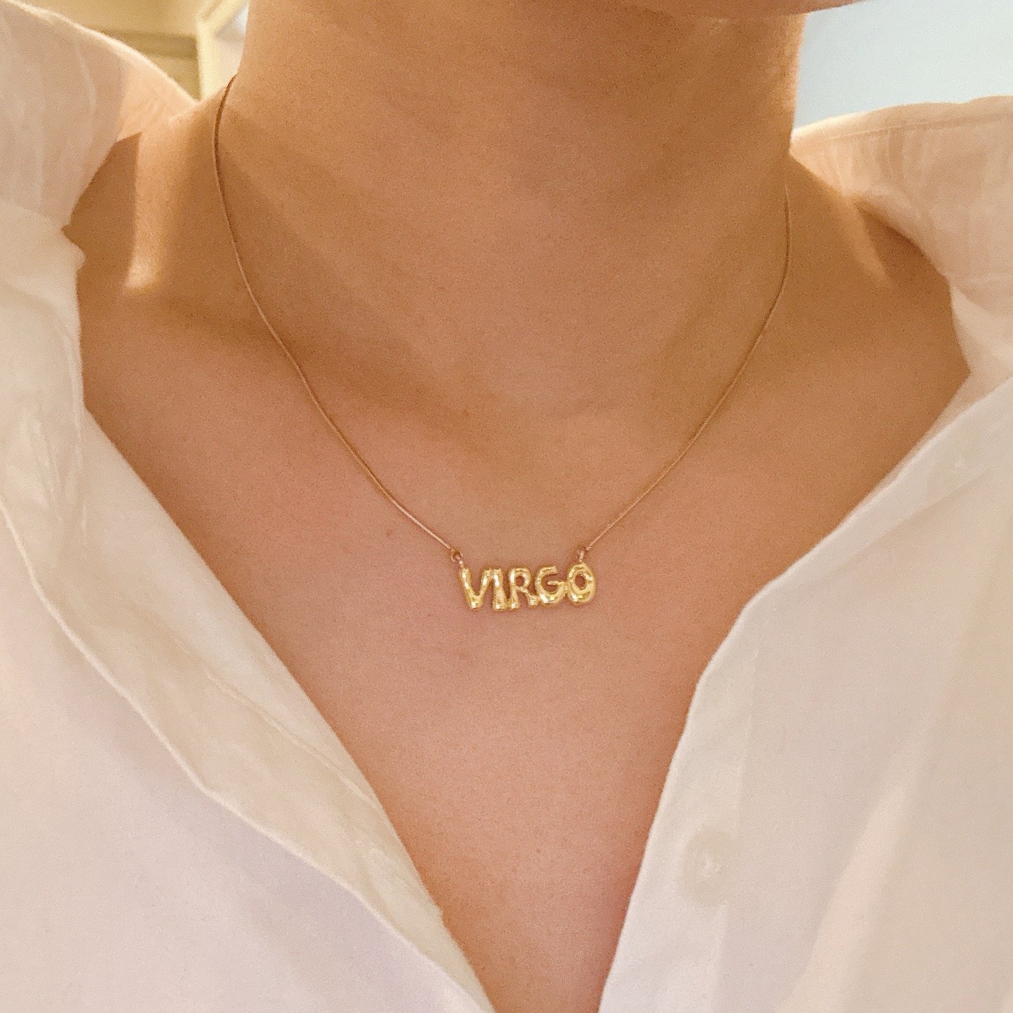 Balloon Letter Zodiac Necklace