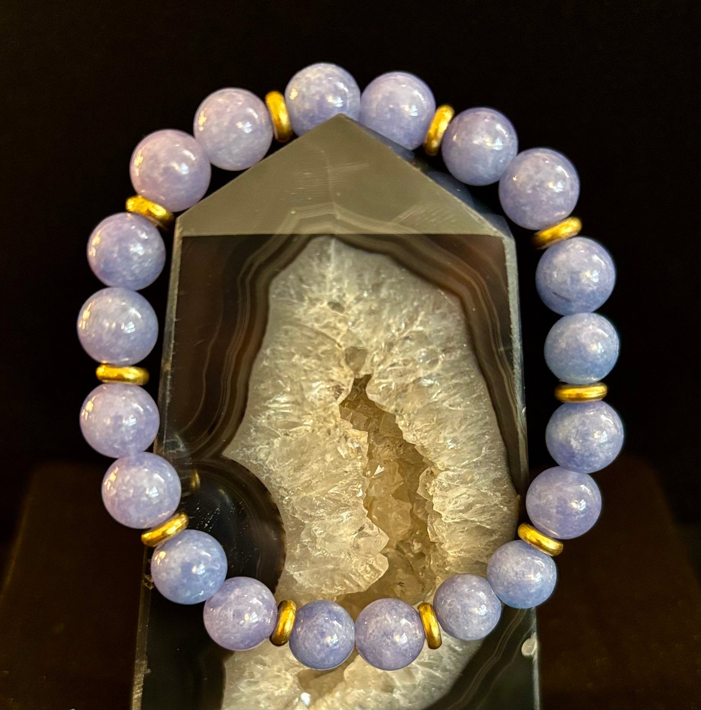 Angelite Crystal Healing Bracelet – Serenity • Reiki • Inner Peace 🪽💫
