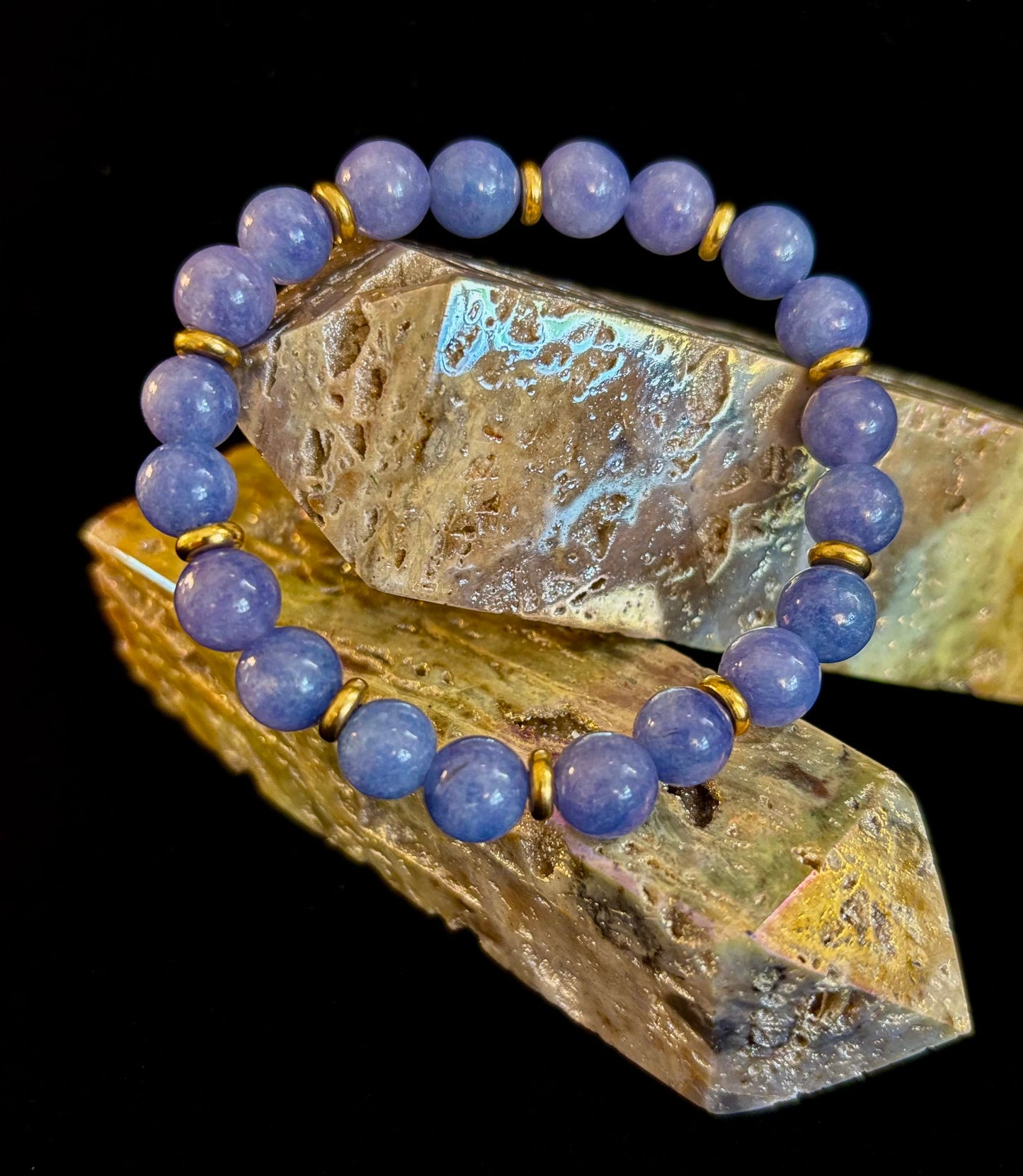 Angelite Crystal Healing Bracelet – Serenity • Reiki • Inner Peace 🪽💫