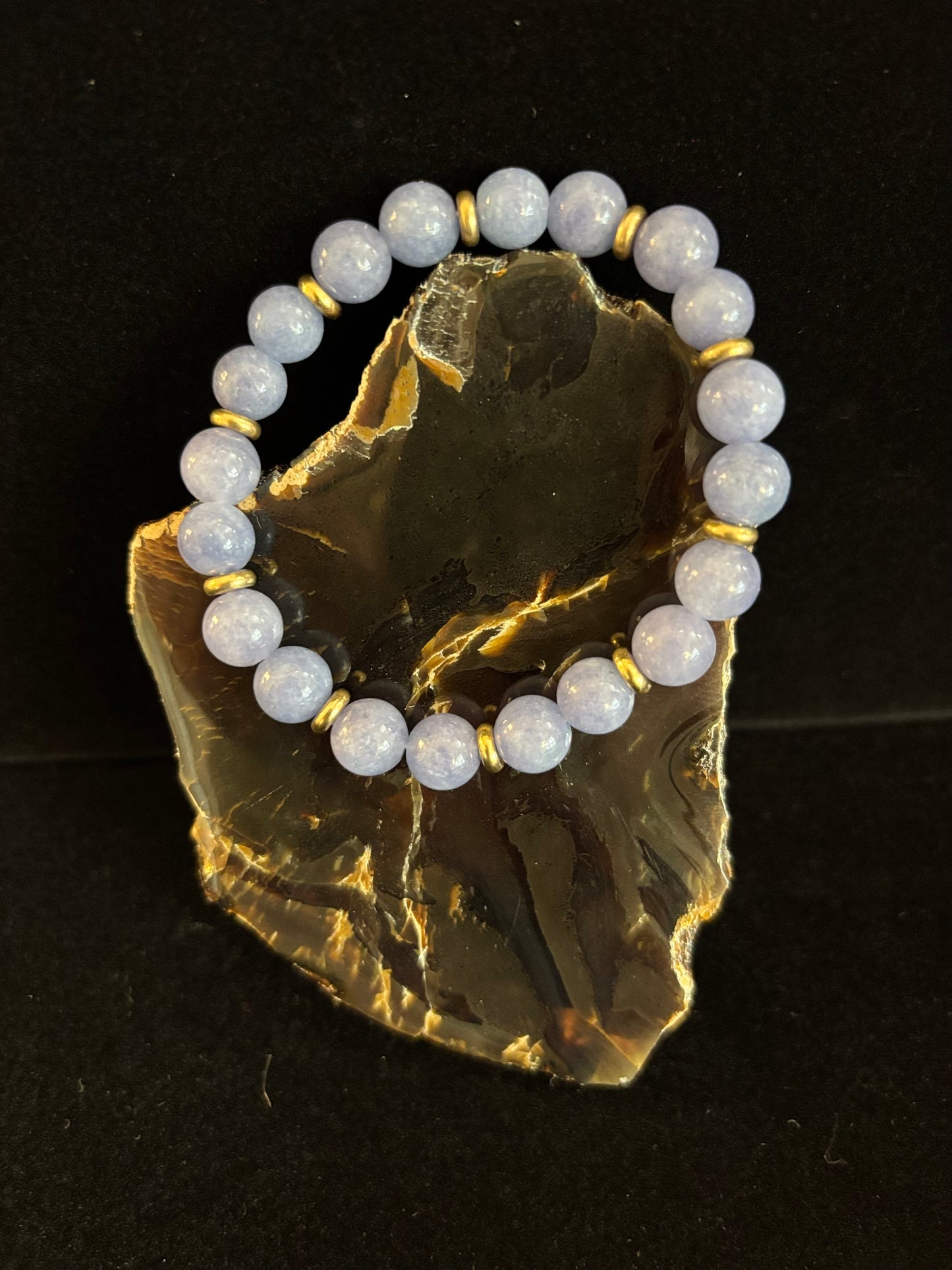 Angelite Crystal Healing Bracelet – Serenity • Reiki • Inner Peace 🪽💫