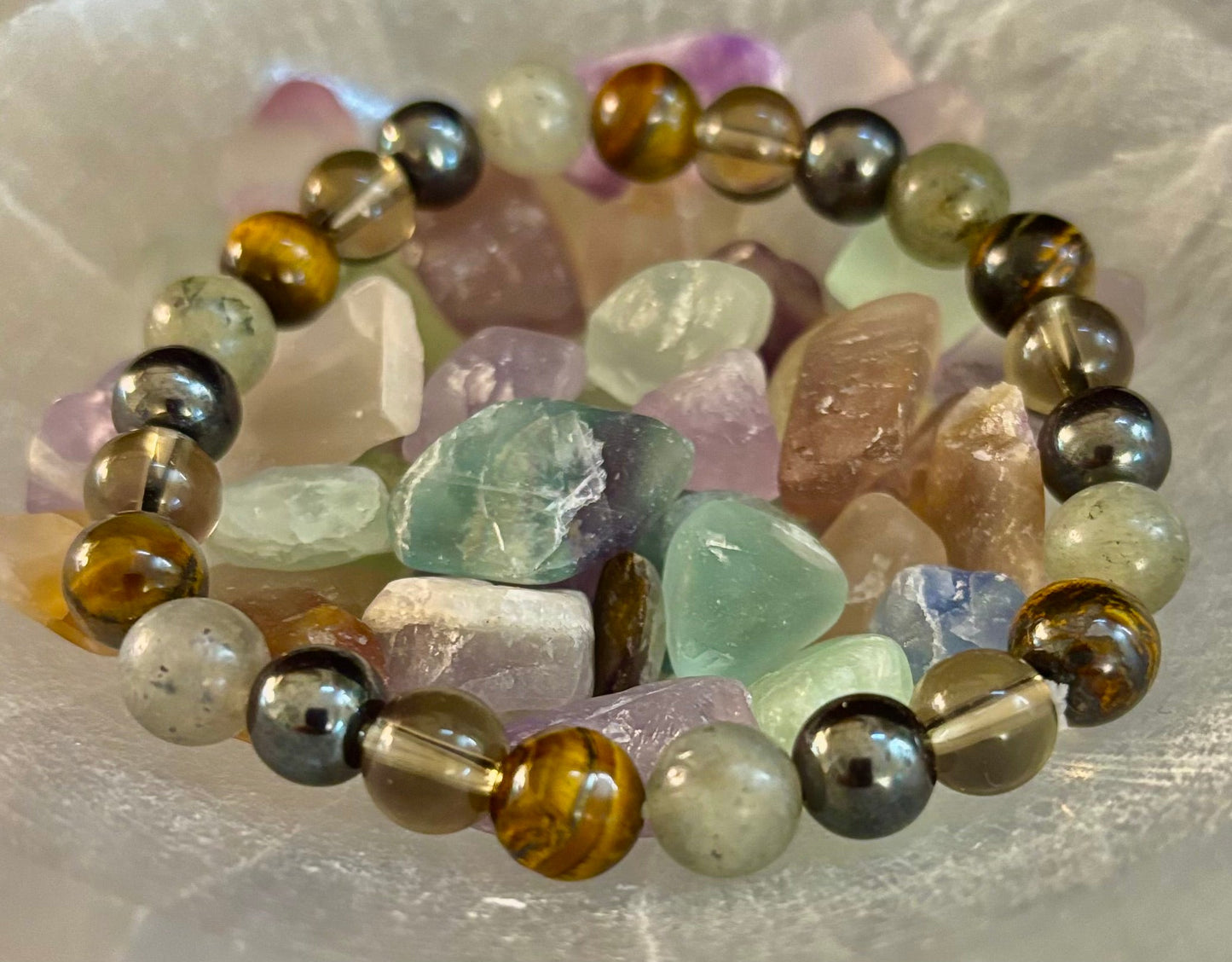 Bohemia Tiger's Eye & Labradorite Protection Bracelet – Medium Wrists