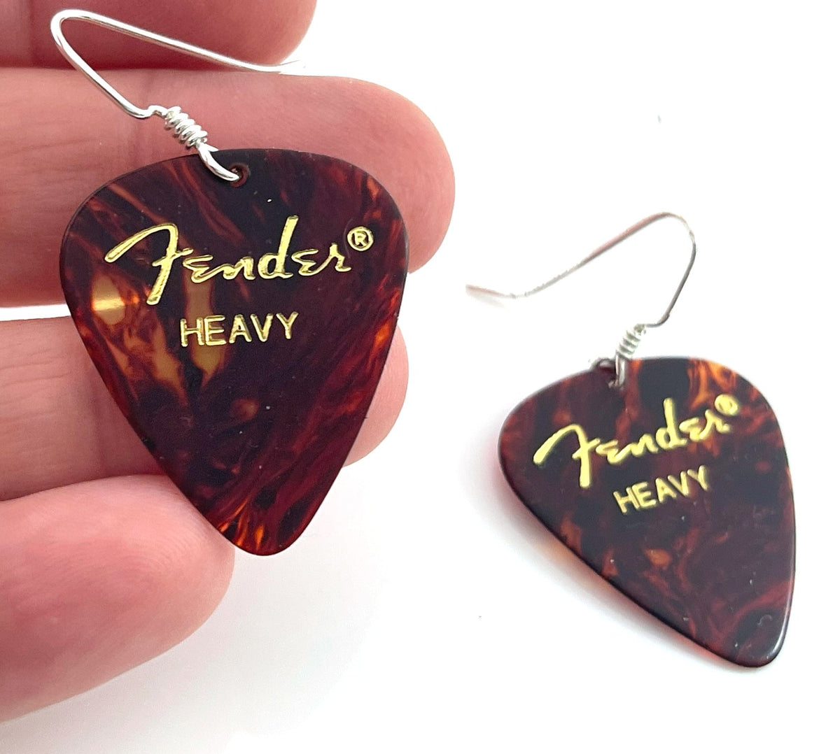 Genuine Fender Guitar Pick Earrings – Sterling Silver
