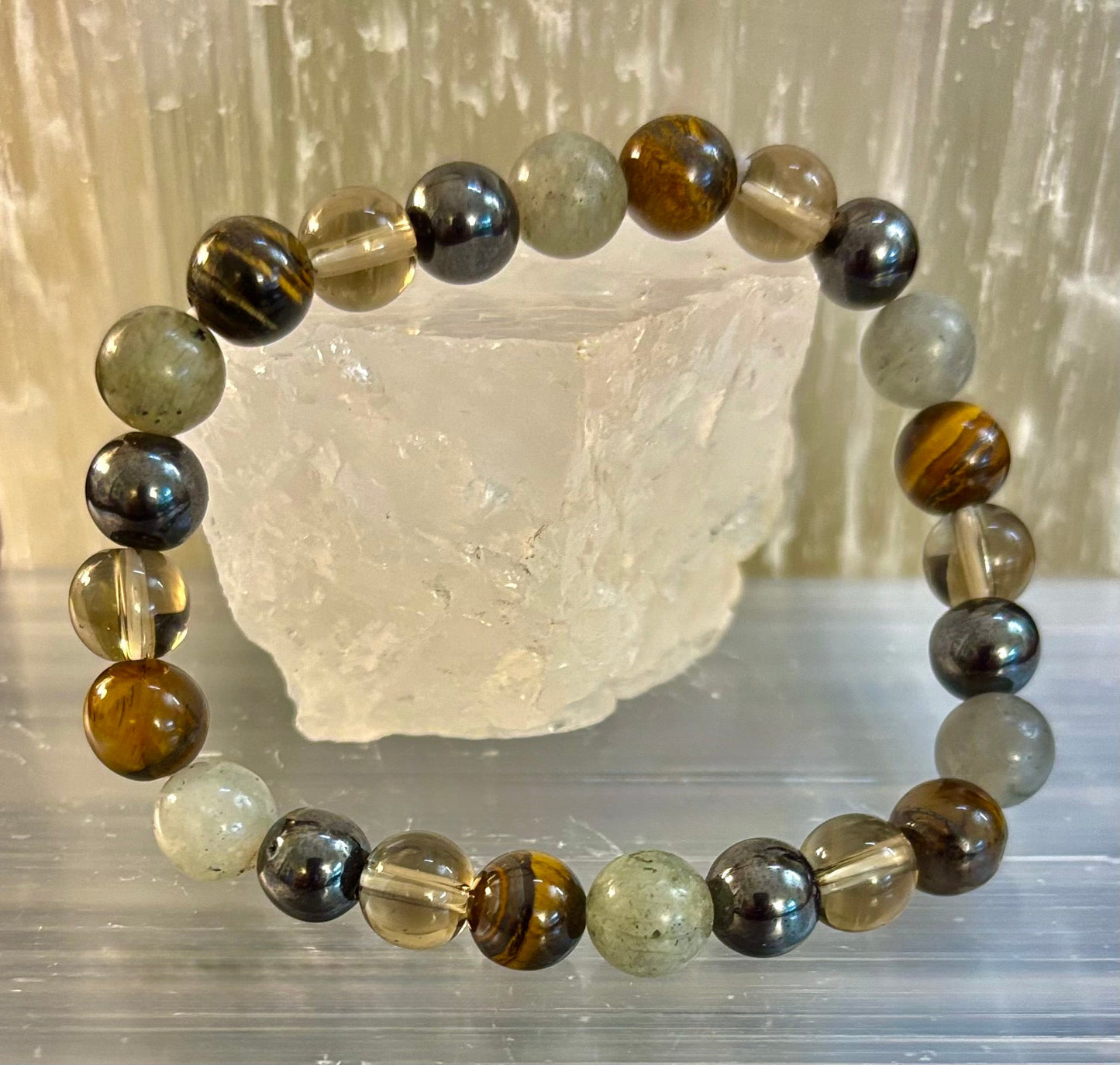 Bohemia Tiger's Eye & Labradorite Protection Bracelet – Medium Wrists