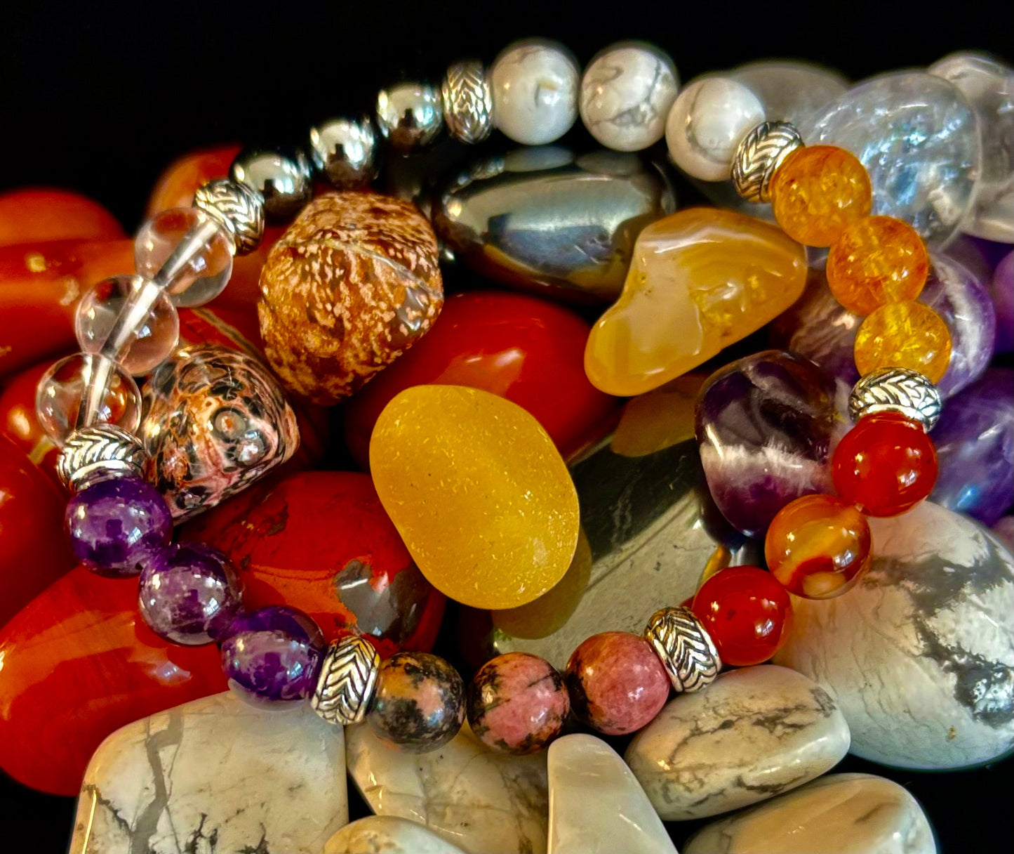 Menopause Relief & Support Bracelet – 8mm Natural Gemstones for Balance & Wellness