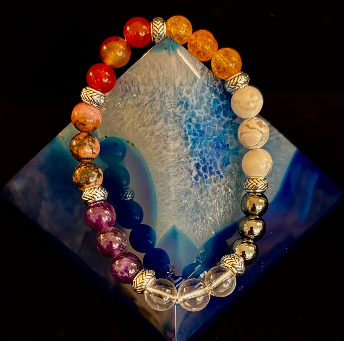 Menopause Relief & Support Bracelet – 8mm Natural Gemstones for Balance & Wellness