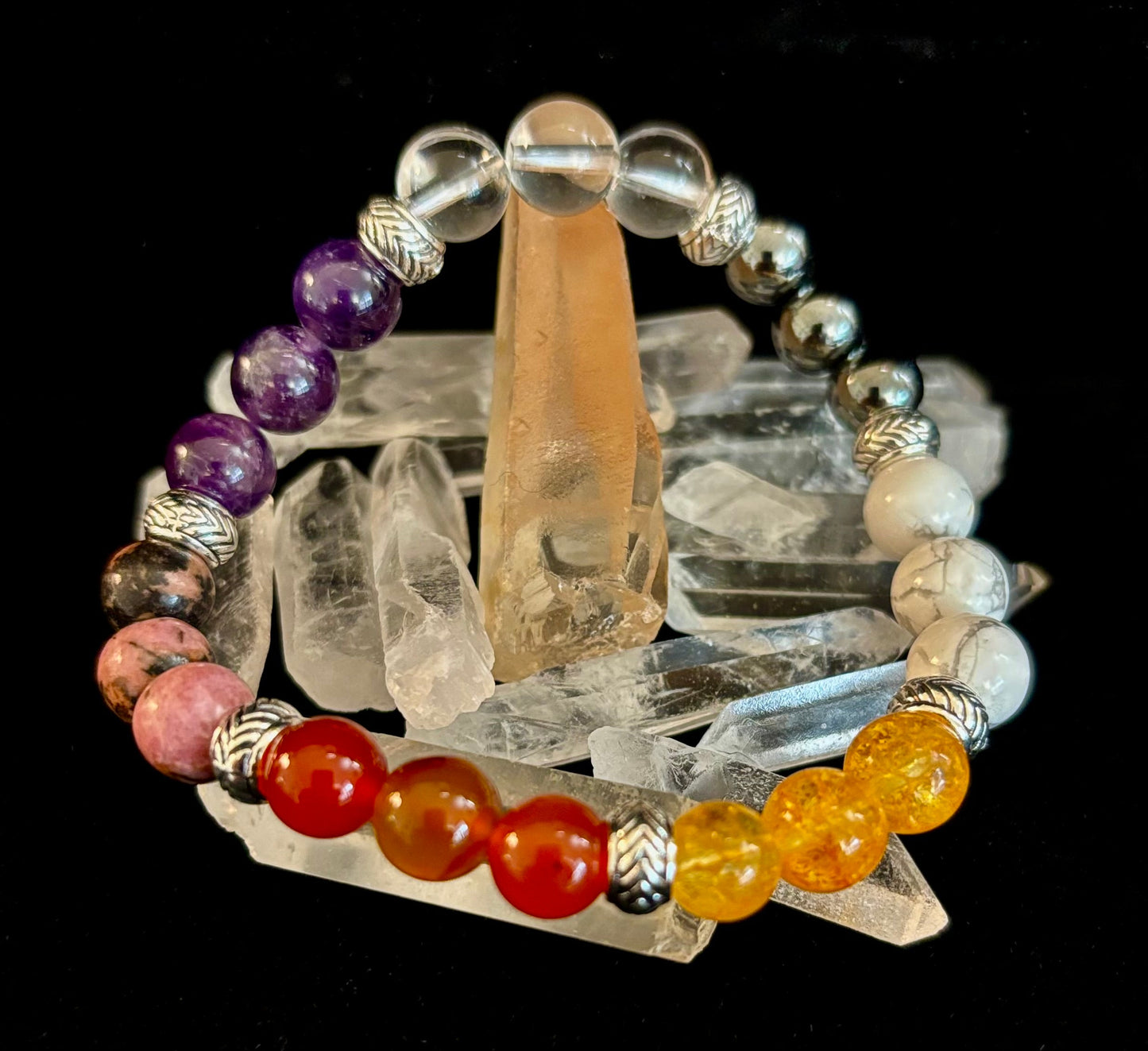 Menopause Relief & Support Bracelet – 8mm Natural Gemstones for Balance & Wellness