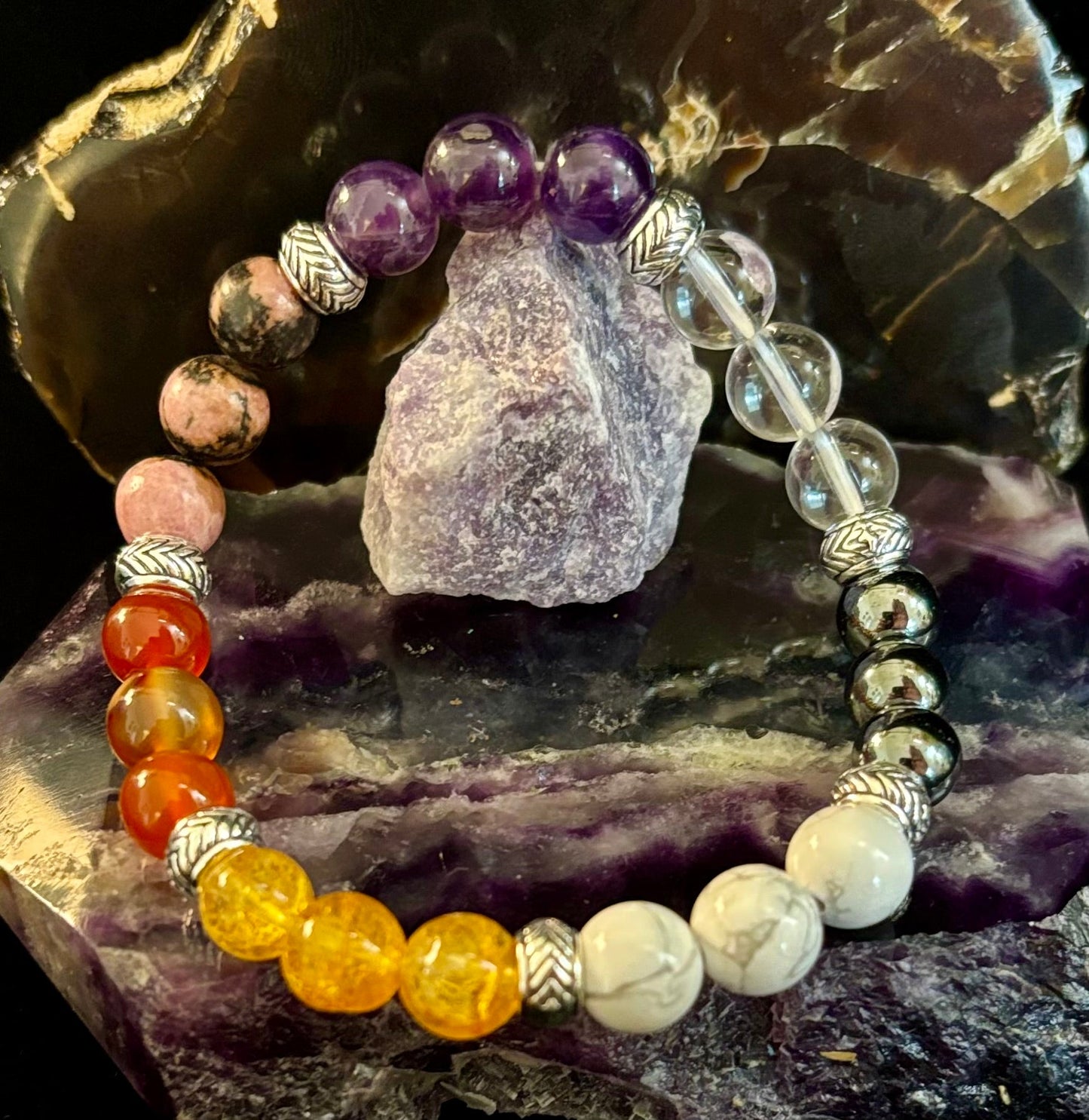 Menopause Relief & Support Bracelet – 8mm Natural Gemstones for Balance & Wellness