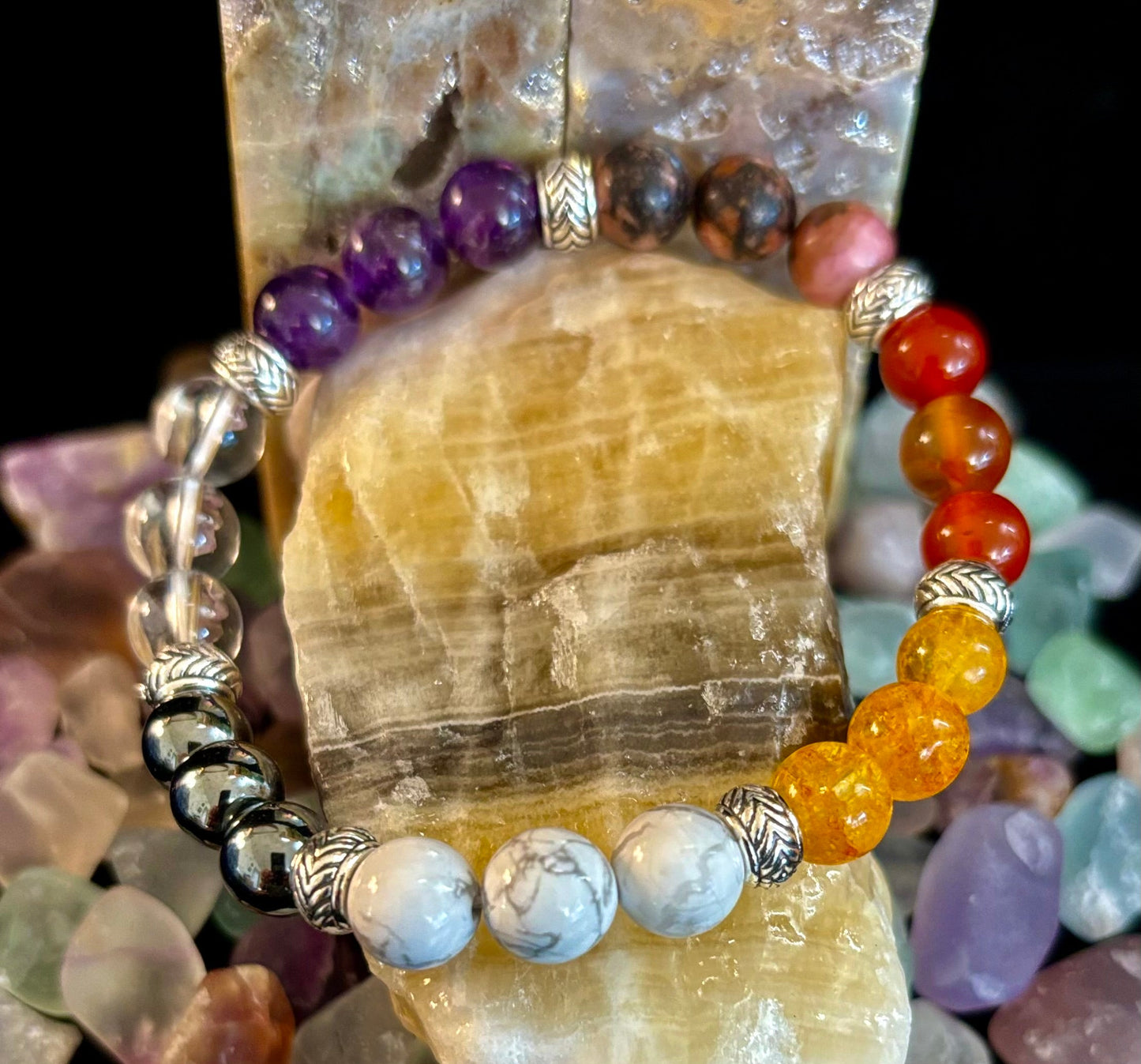 Menopause Relief & Support Bracelet – 8mm Natural Gemstones for Balance & Wellness