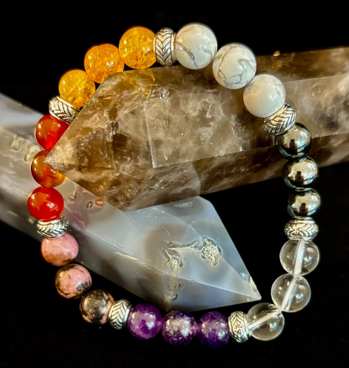 Menopause Relief & Support Bracelet – 8mm Natural Gemstones for Balance & Wellness