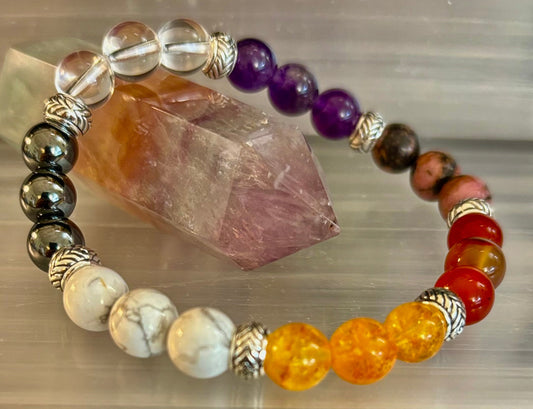 Menopause Relief & Support Bracelet – 8mm Natural Gemstones for Balance & Wellness