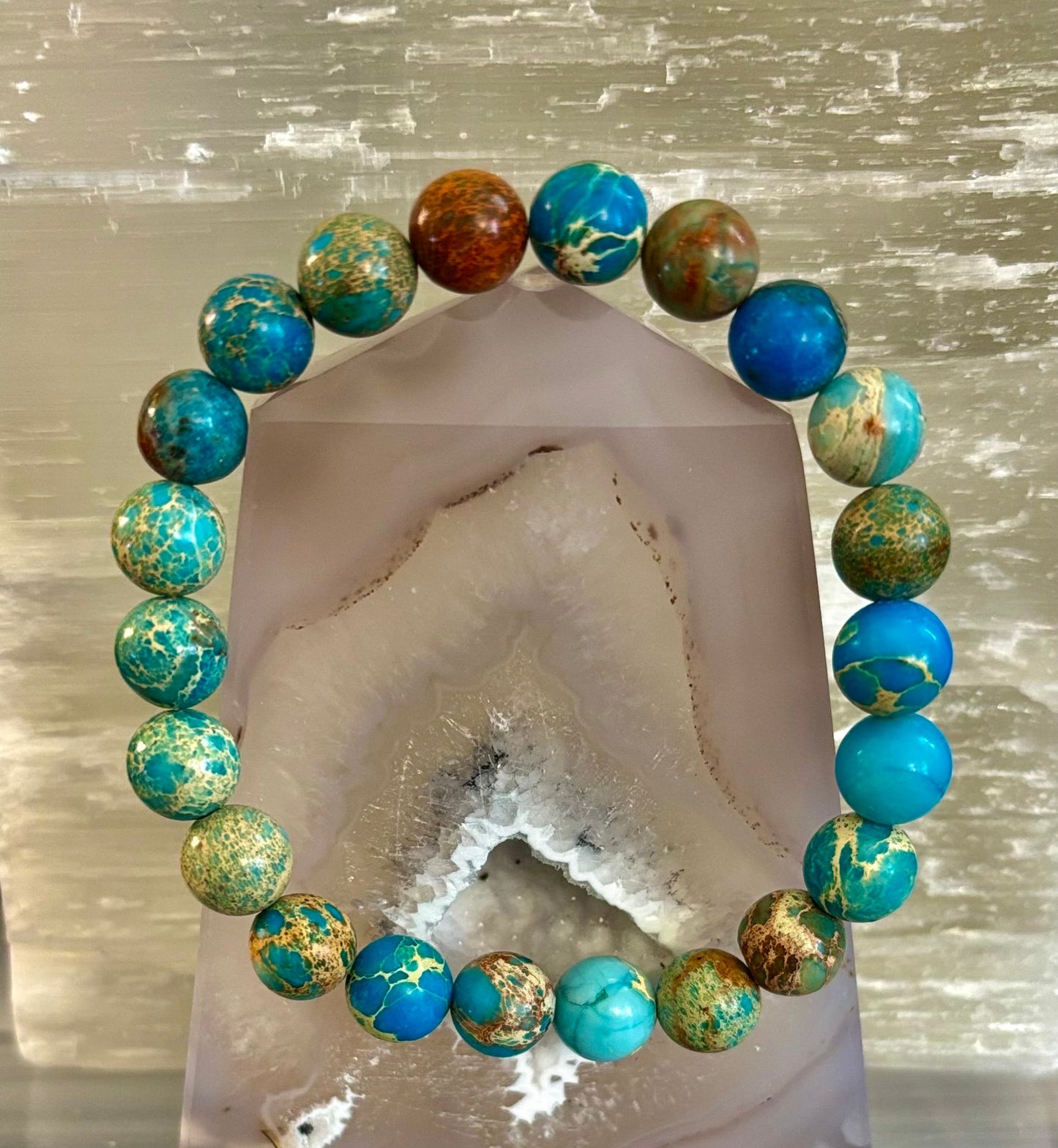 Imperial Jasper Gemstone Bracelet – 8mm Beads | Strength, Balance & Inner Peace