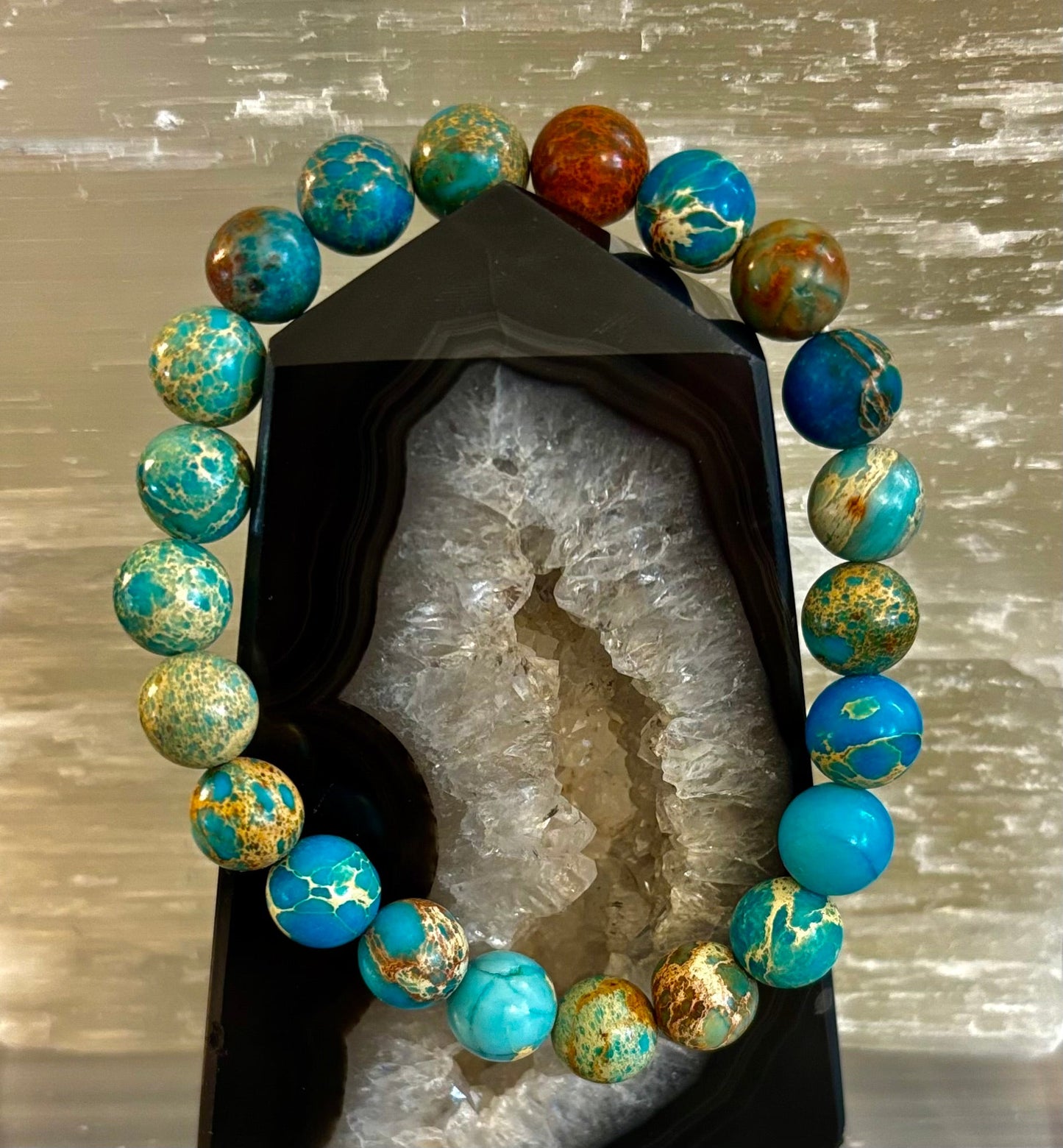 Imperial Jasper Gemstone Bracelet – 8mm Beads | Strength, Balance & Inner Peace