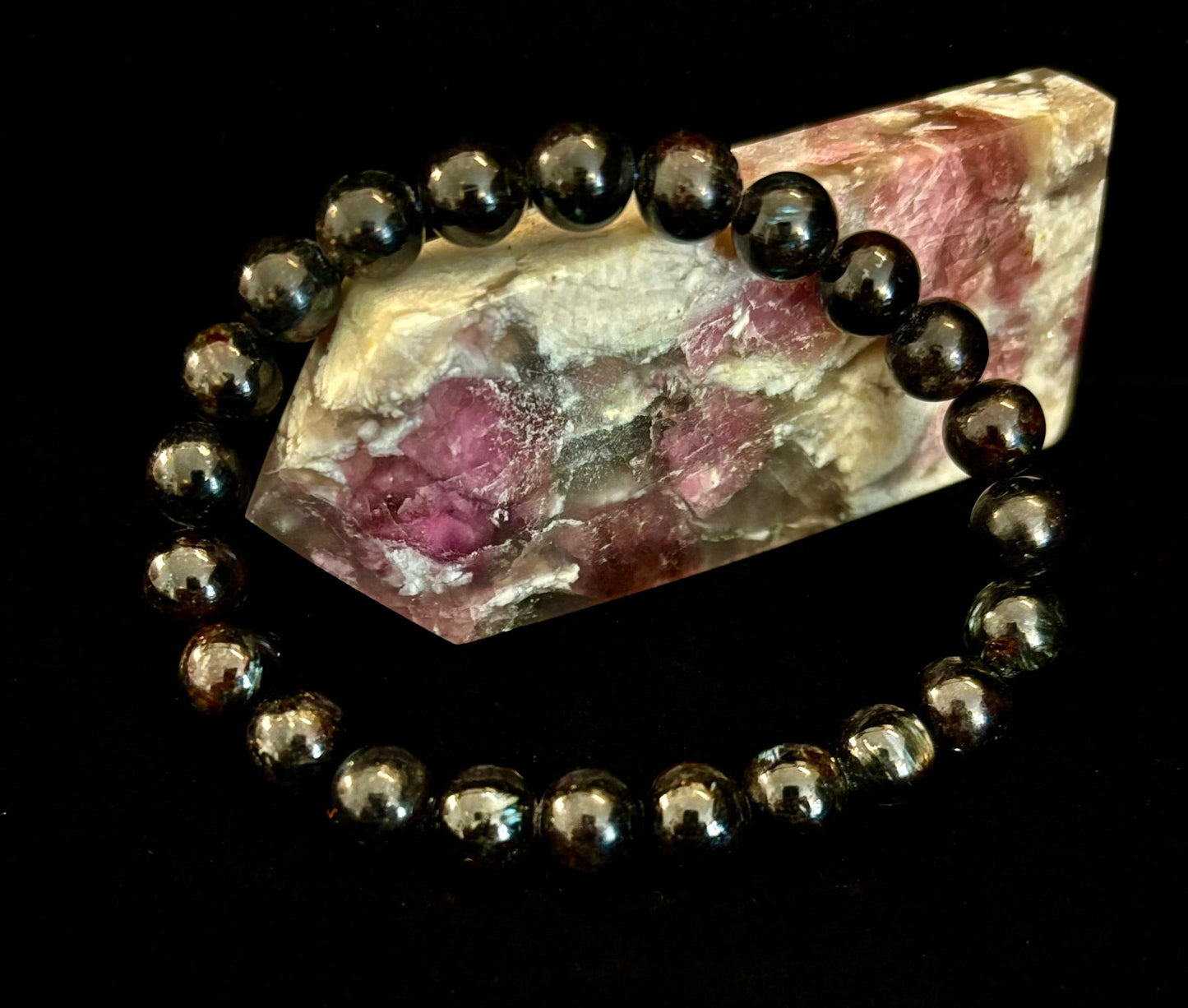 Awaken Inner Power with Natural Astrophyllite (Arfvedsonite) Bracelet