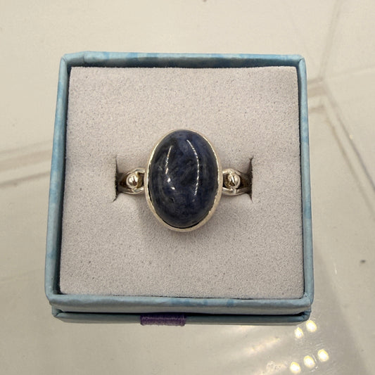 Sterling Silver Split Bead Banded Pietersite Ring - Size 9 - Grounding, Transformative & Insightful