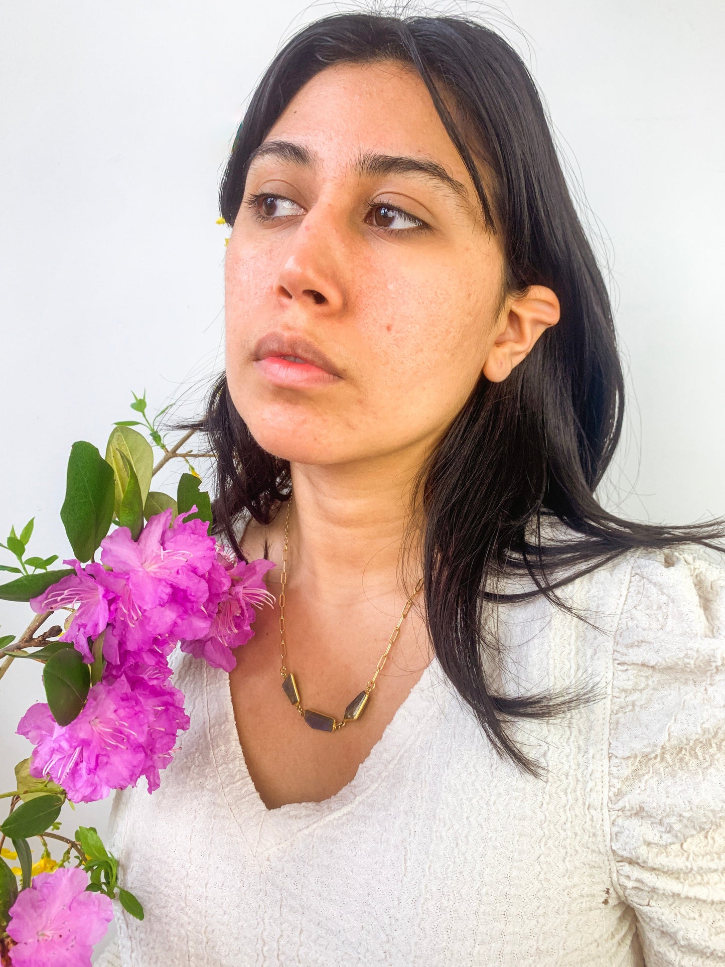 Geo Labradorite Magnetic Necklace