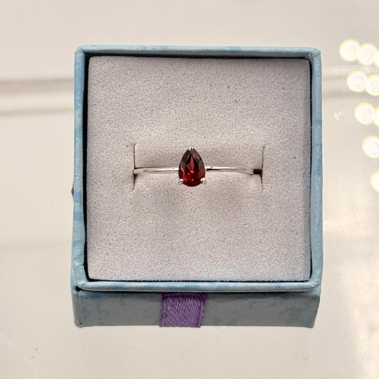 Dainty Garnet Ring
