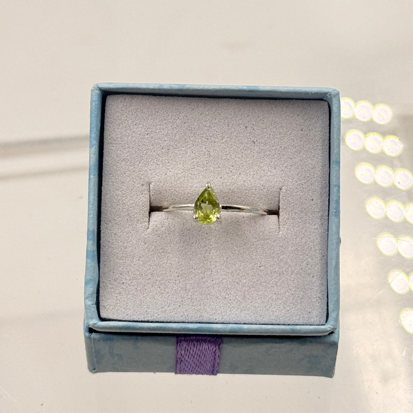 Dainty Peridot Ring