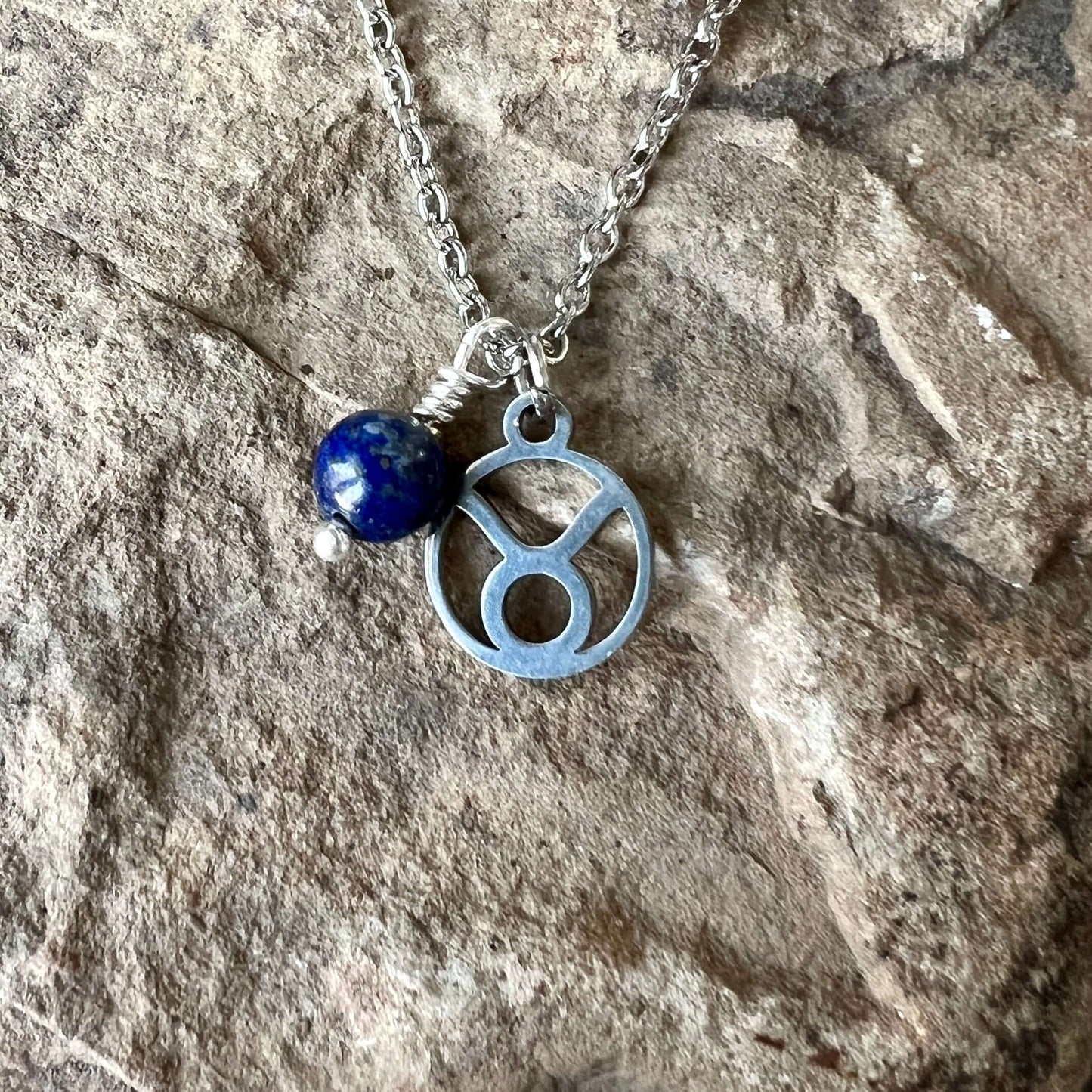 Zodiac Charm & Gemstone Necklace