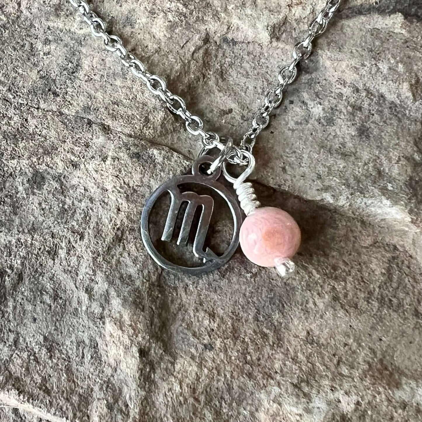 Zodiac Charm & Gemstone Necklace