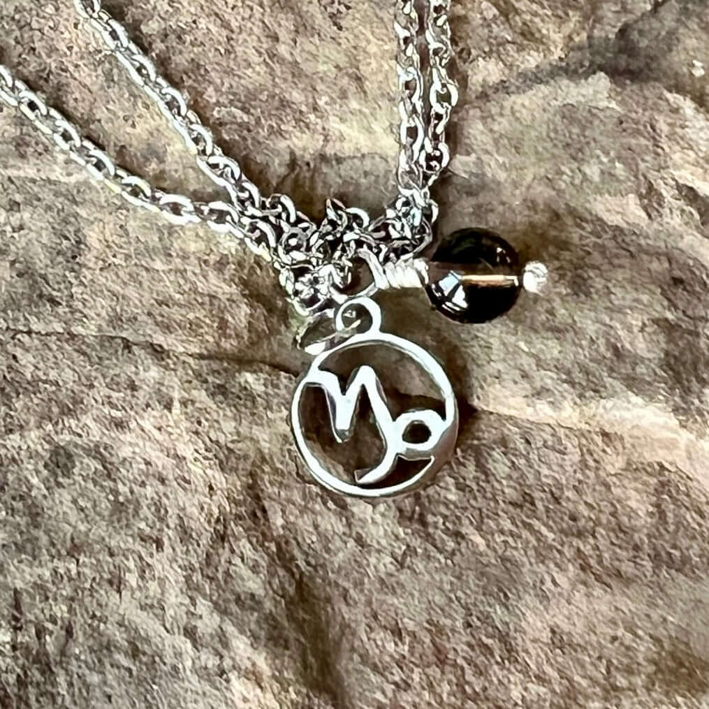 Zodiac Charm & Gemstone Necklace