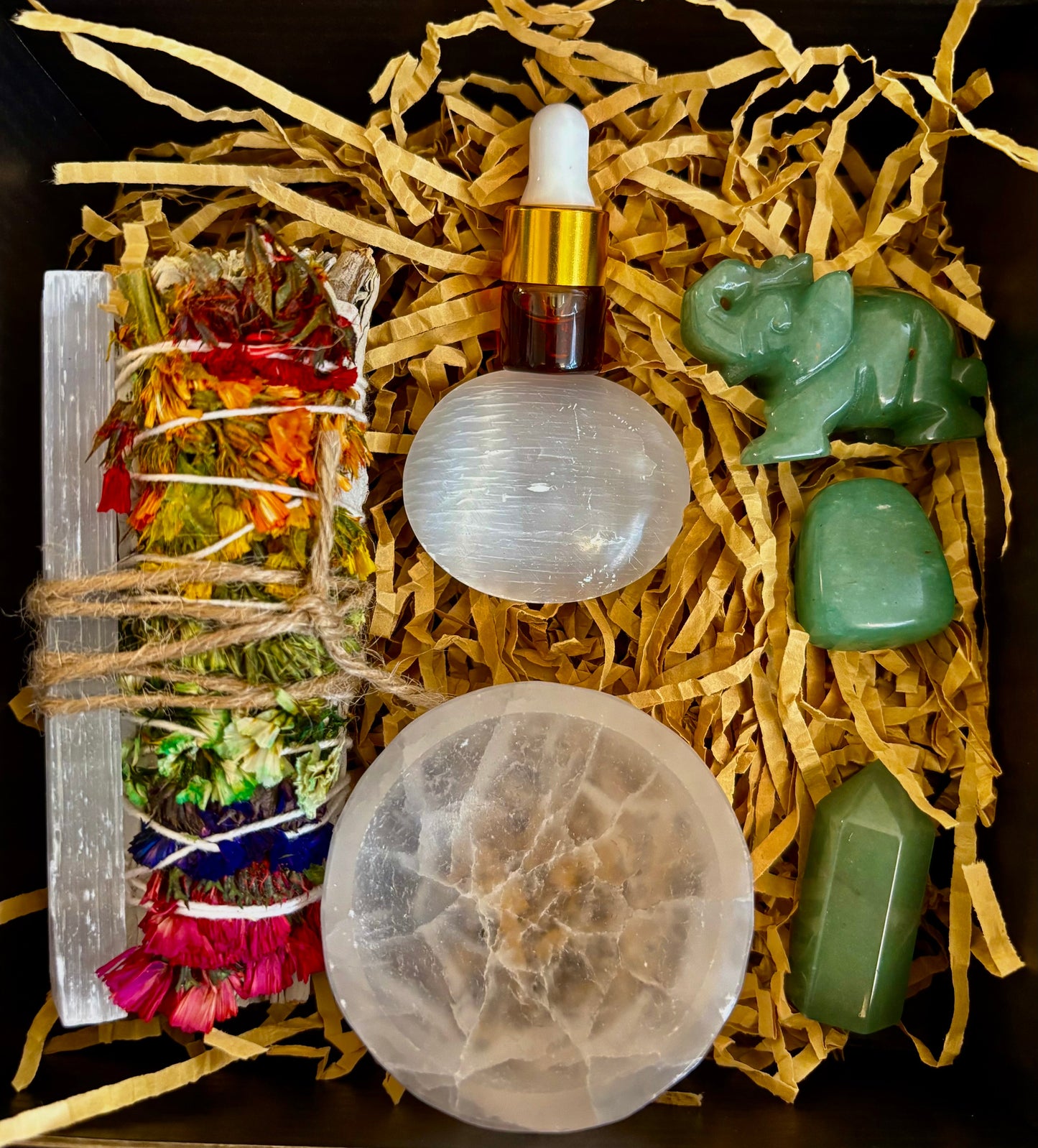 Prosperity & Protection Gift Box – Jade & Selenite Energy Set