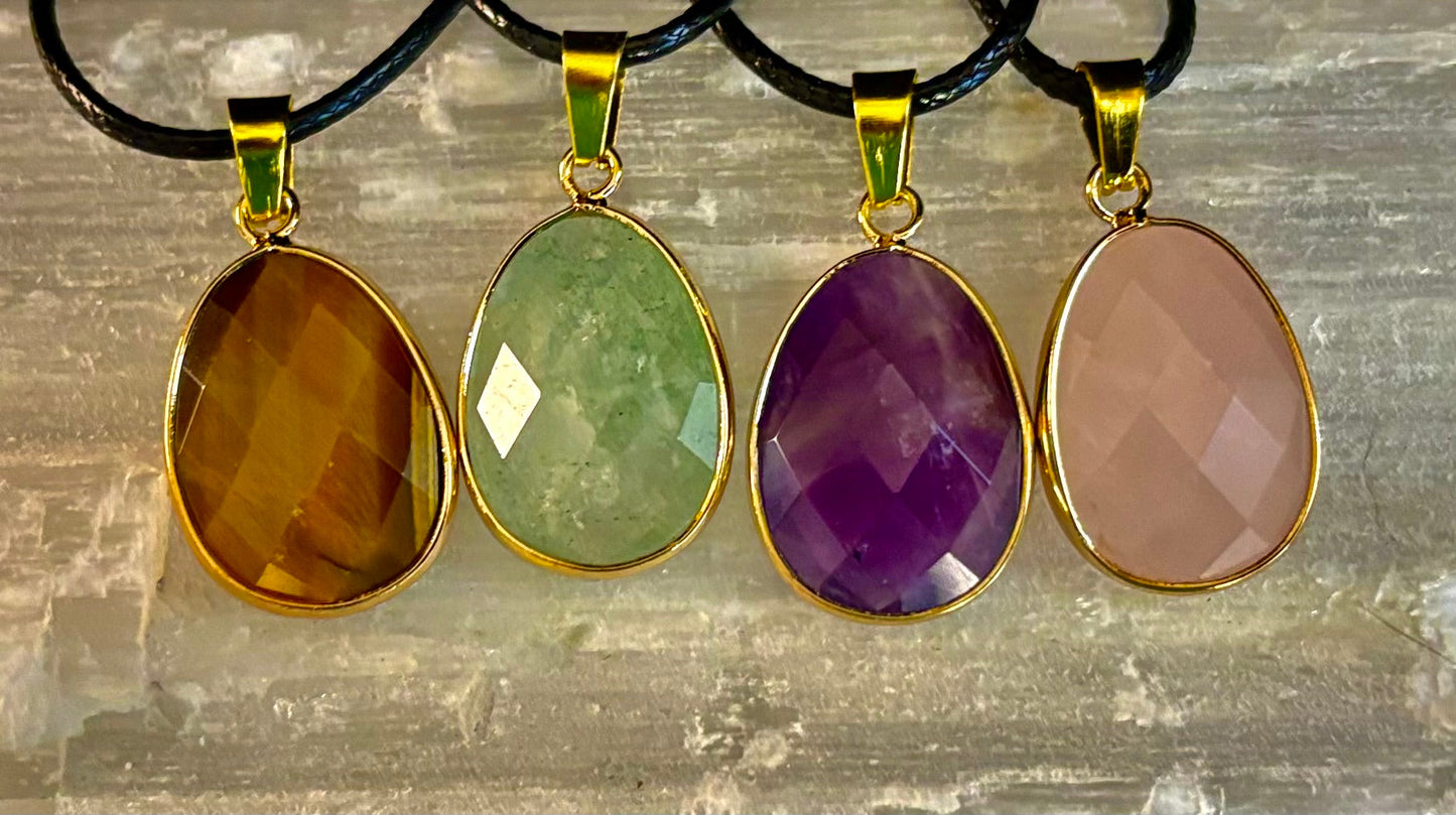 Crystal Drop Necklace – 1 inch Teardrop Pendant (Made in Australia)