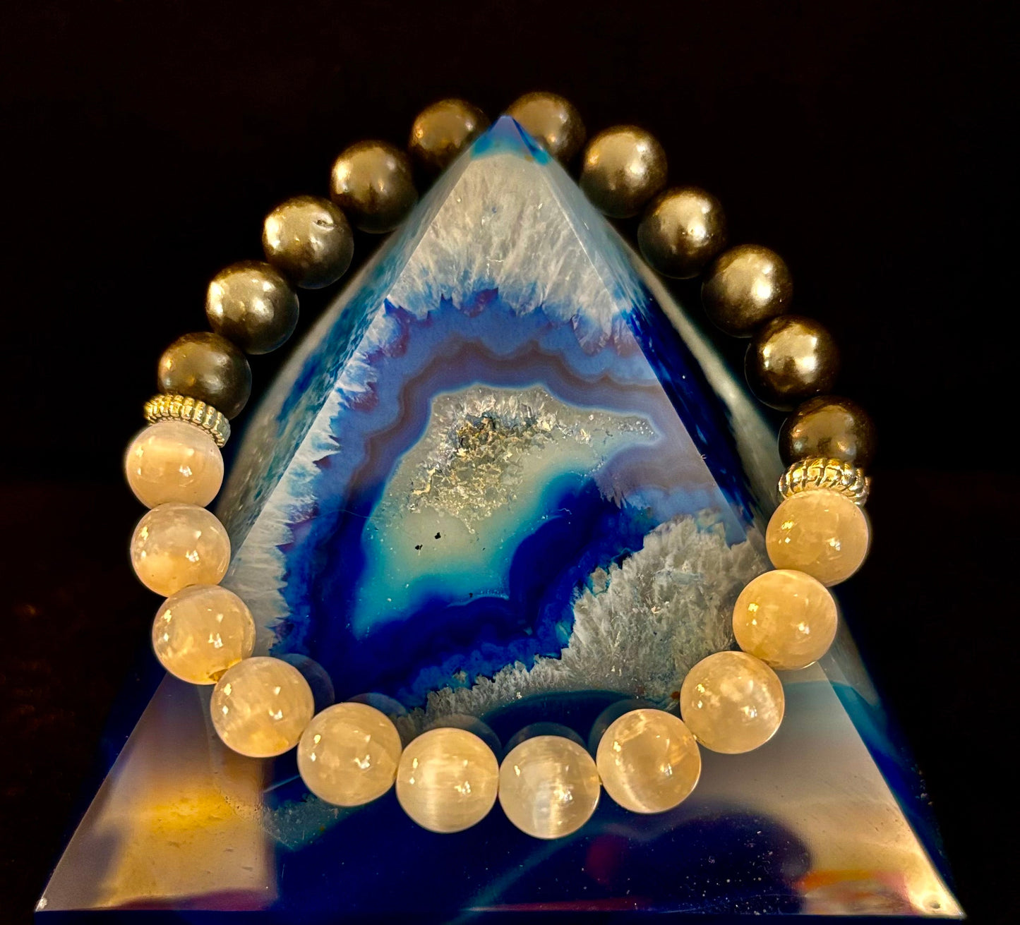 Protection Intention Bracelet – Shungite & Selenite Energy Bracelet