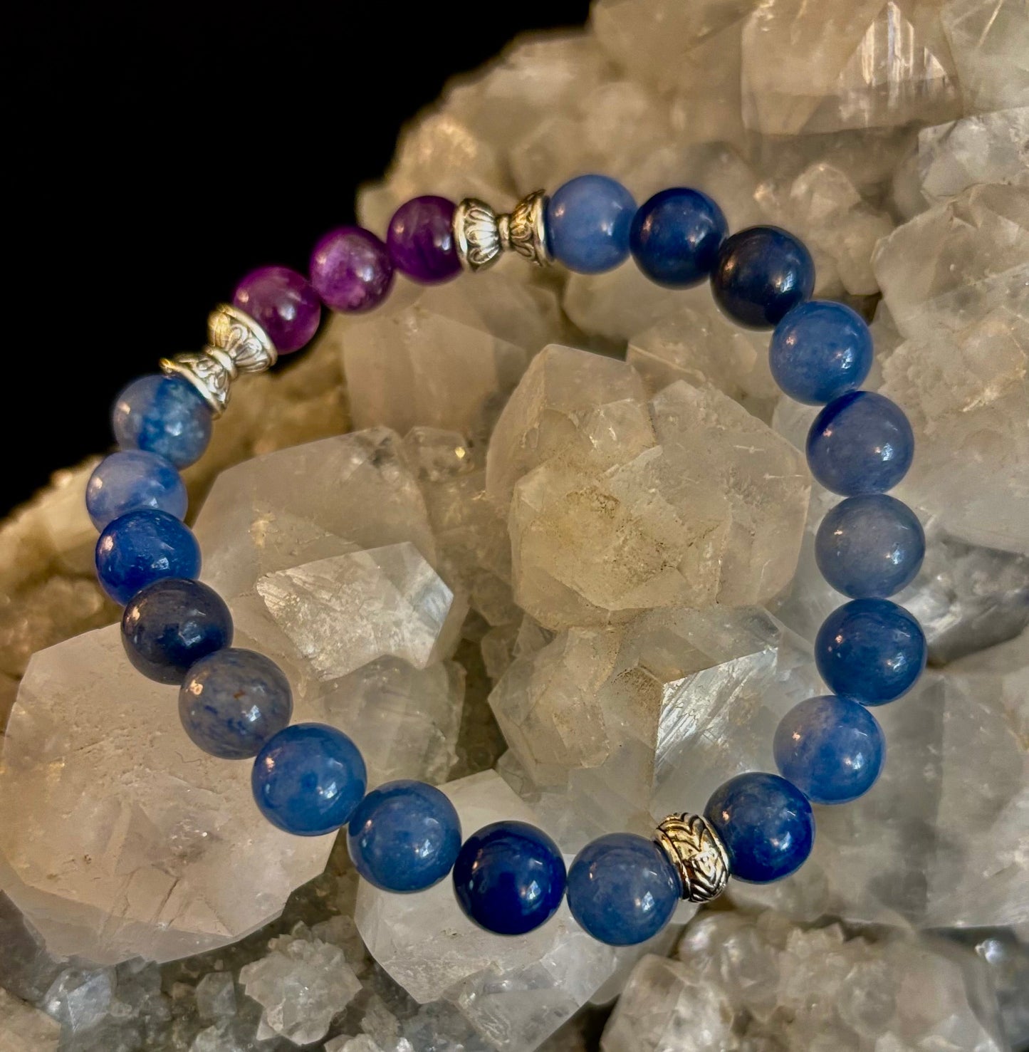 Calm Mind Bracelet – Amethyst & Blue Aventurine Anxiety Support
