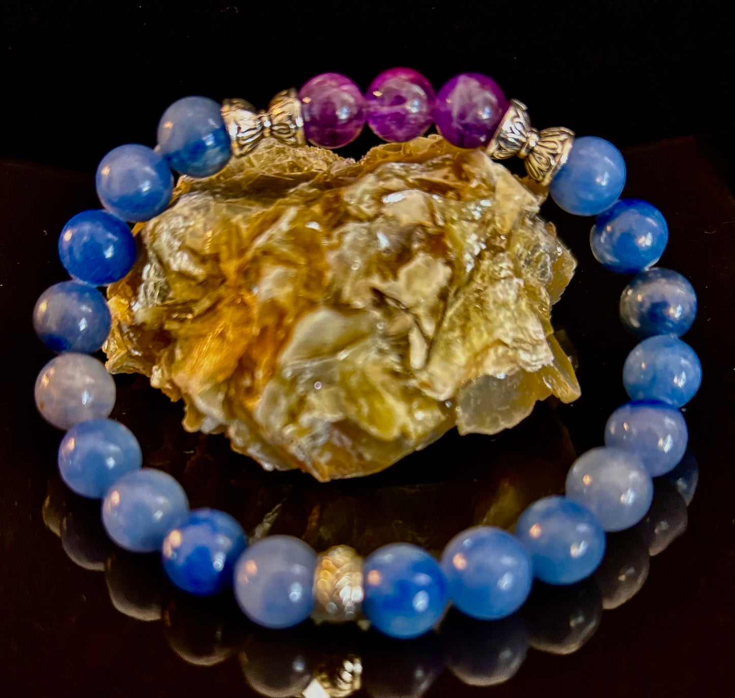 Calm Mind Bracelet – Amethyst & Blue Aventurine Anxiety Support