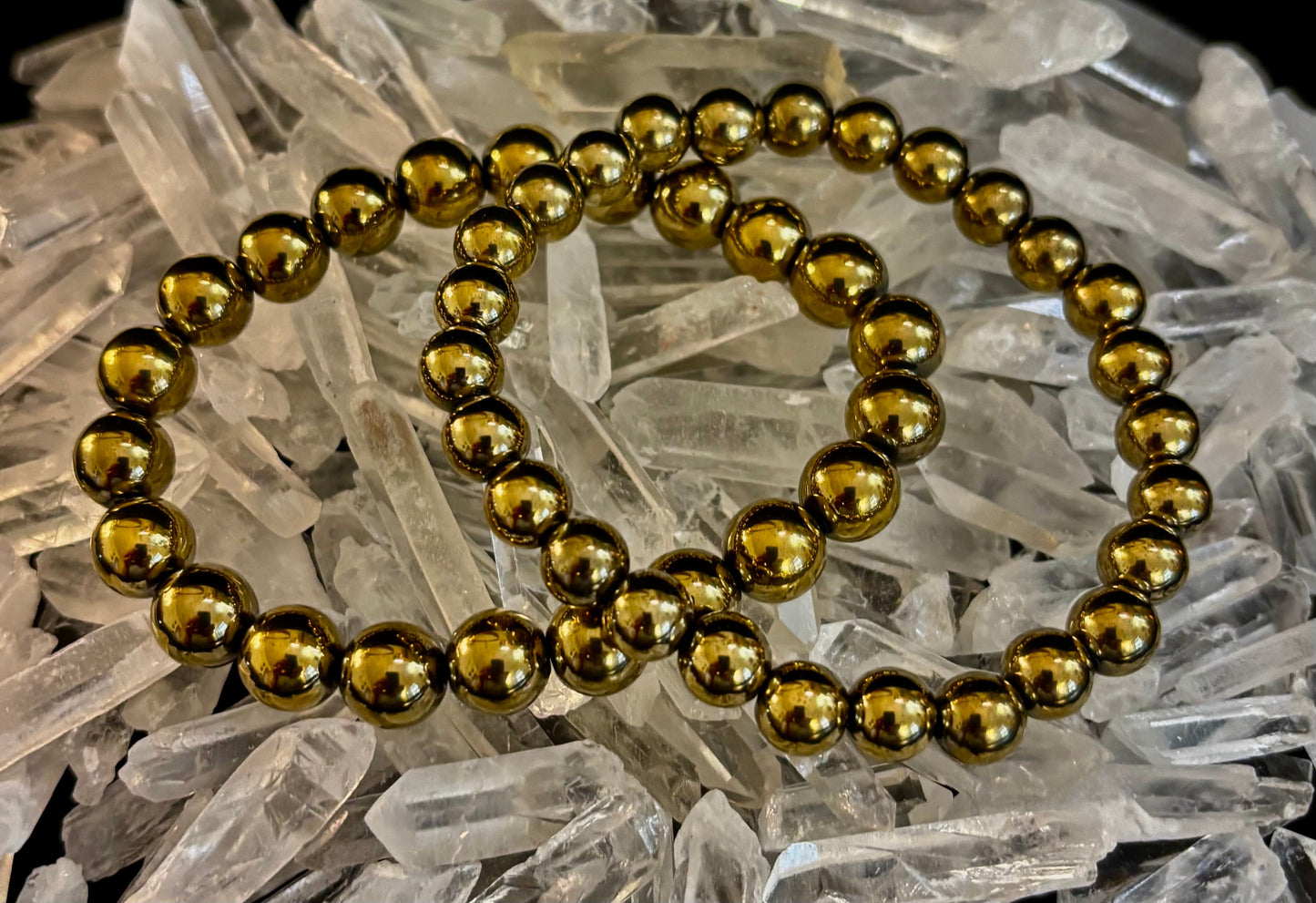 Golden Hematite Healing Bracelet – Strength • Confidence • Balance (8mm or 10mm, Medium Wrists)