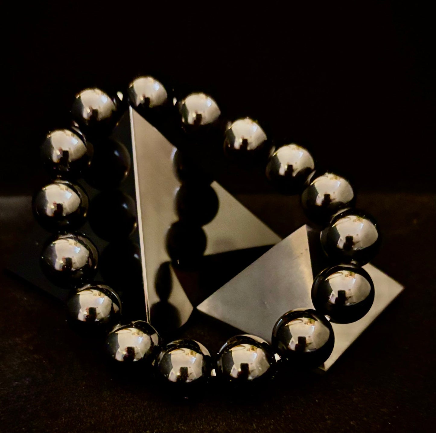 Black Obsidian Beaded Bracelet – Grounding, Protection & Inner Peace