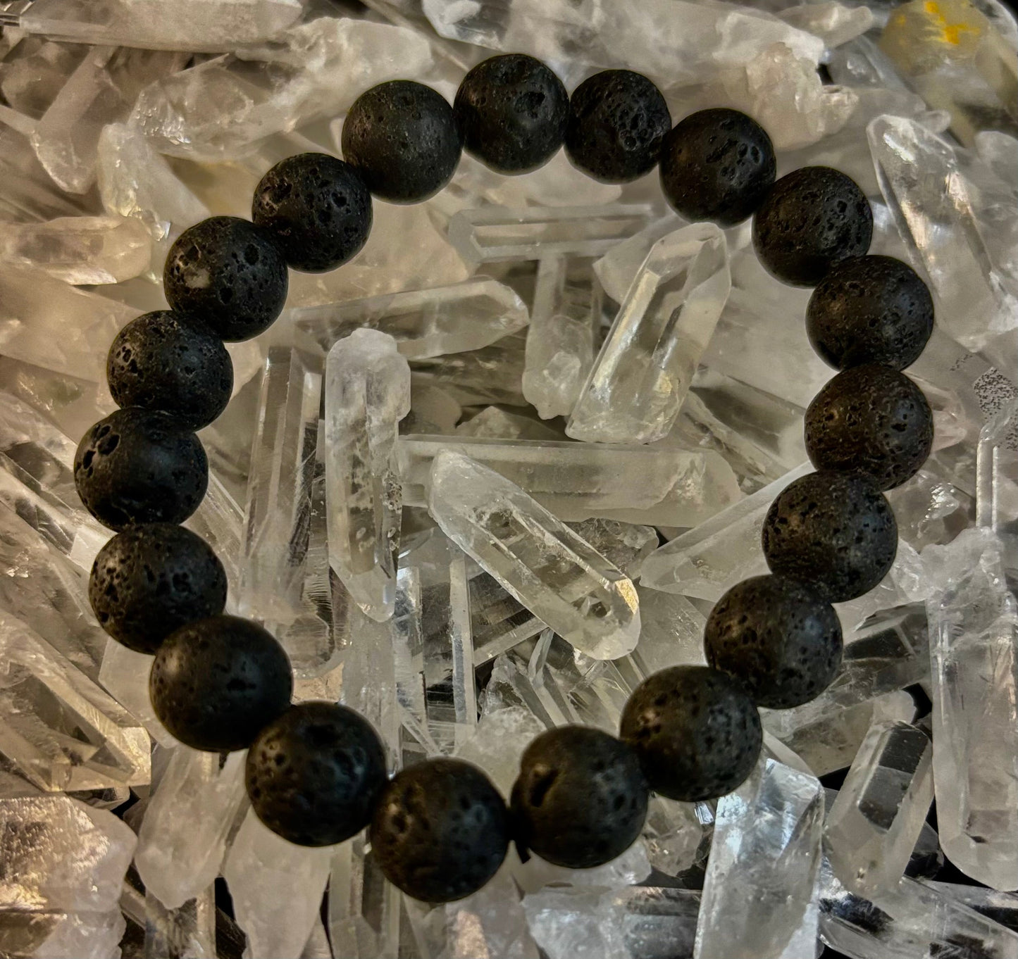Grounded Energy Lava Rock Bracelet – Strength • Stability • Protection (10mm, Small Wrists)